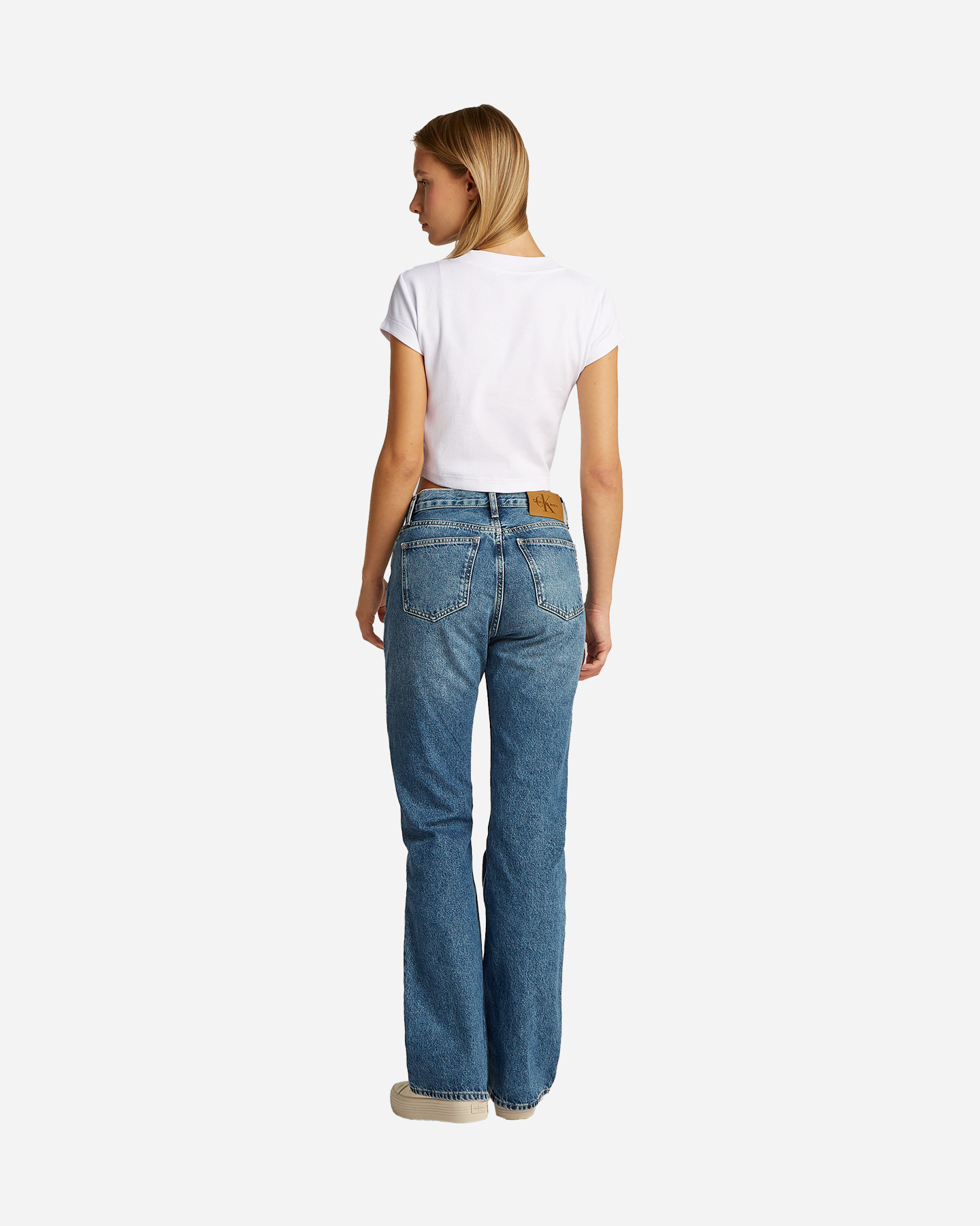 T-shirt CALVIN KLEIN JEANS RIB MONOGRAM W - Bianco - 4 | Cisalfa Sport