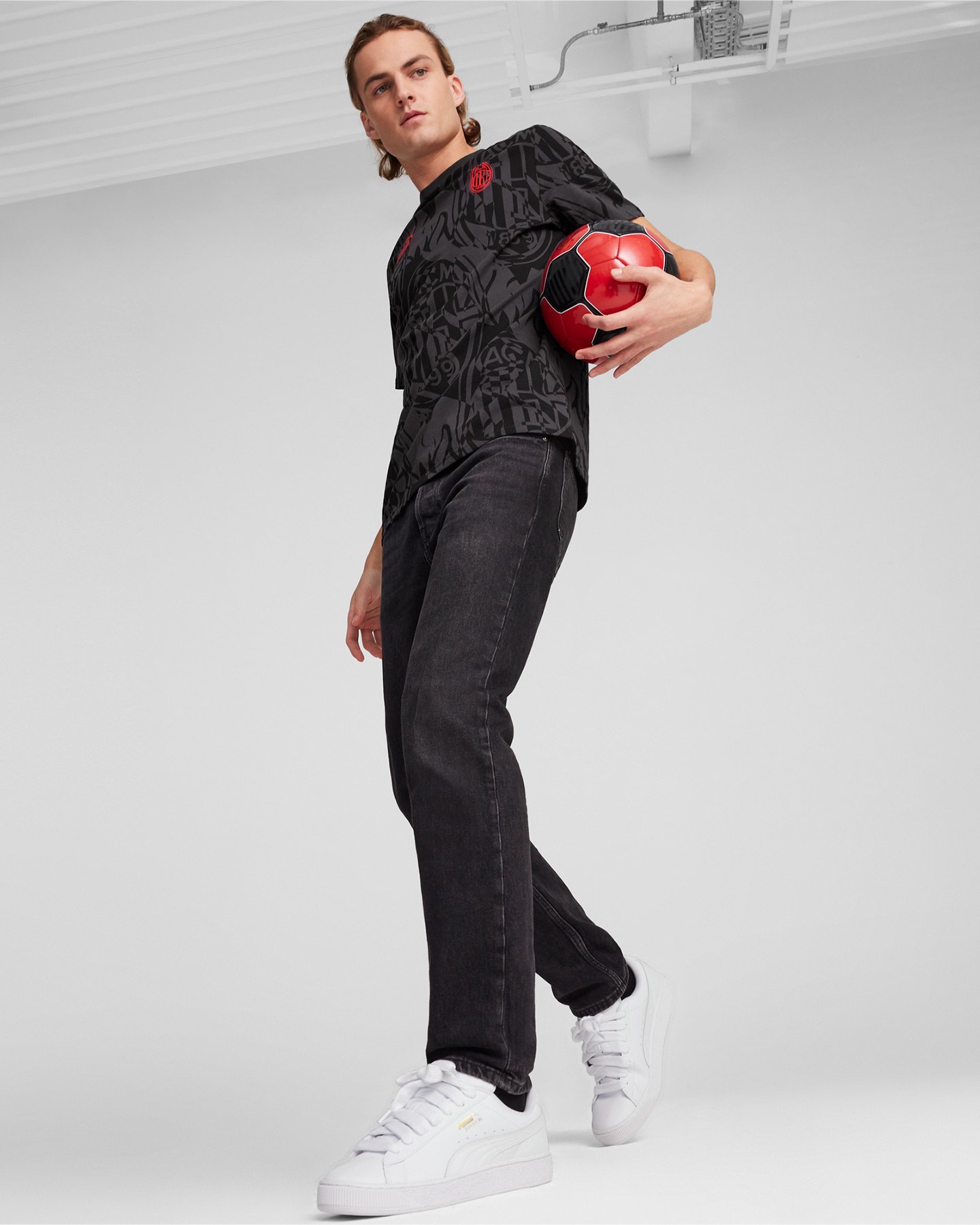 Abbigliamento calcio ufficiale PUMA MILAN FTBL CULTURE AOP 24-25 M - Nero - 4 | Cisalfa Sport