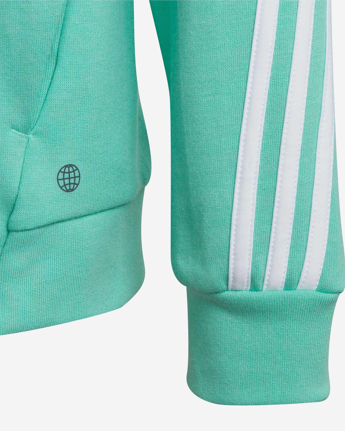 Felpa ADIDAS 3STRIPES JR - Verde - 3 | Cisalfa Sport