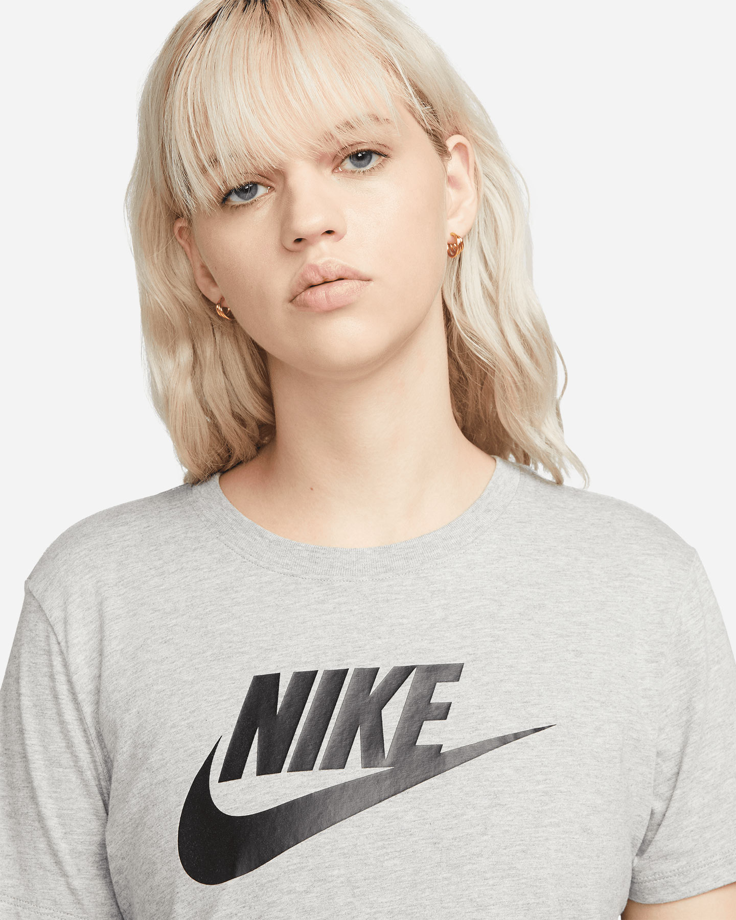 T-shirt NIKE BIG LOGO ESSENTIAL W - Grigio - 2 | Cisalfa Sport