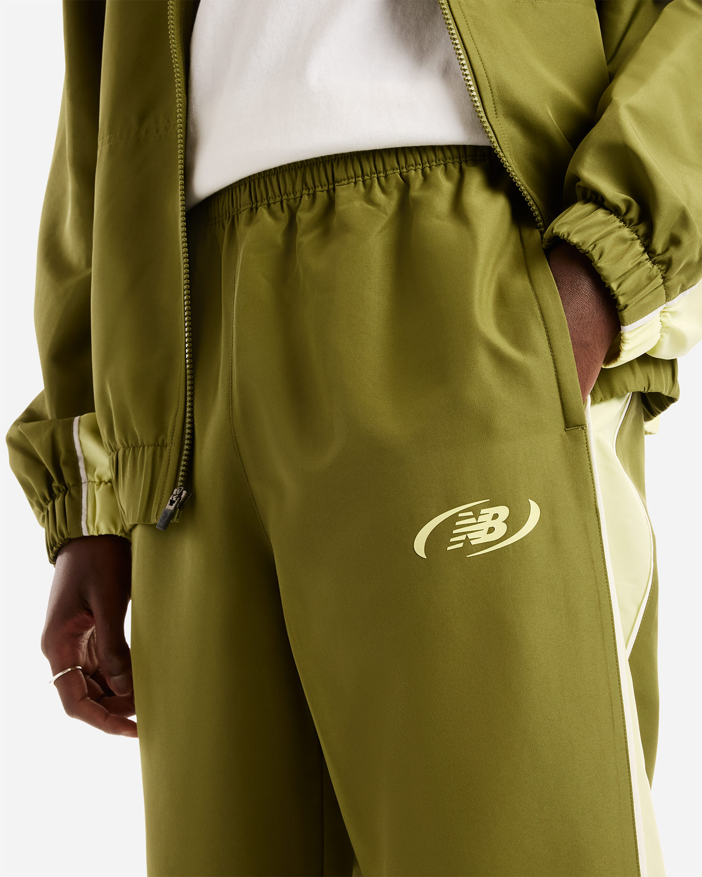Pantalone training NEW BALANCE TRACKSIDE M - Verde - 3 | Cisalfa Sport