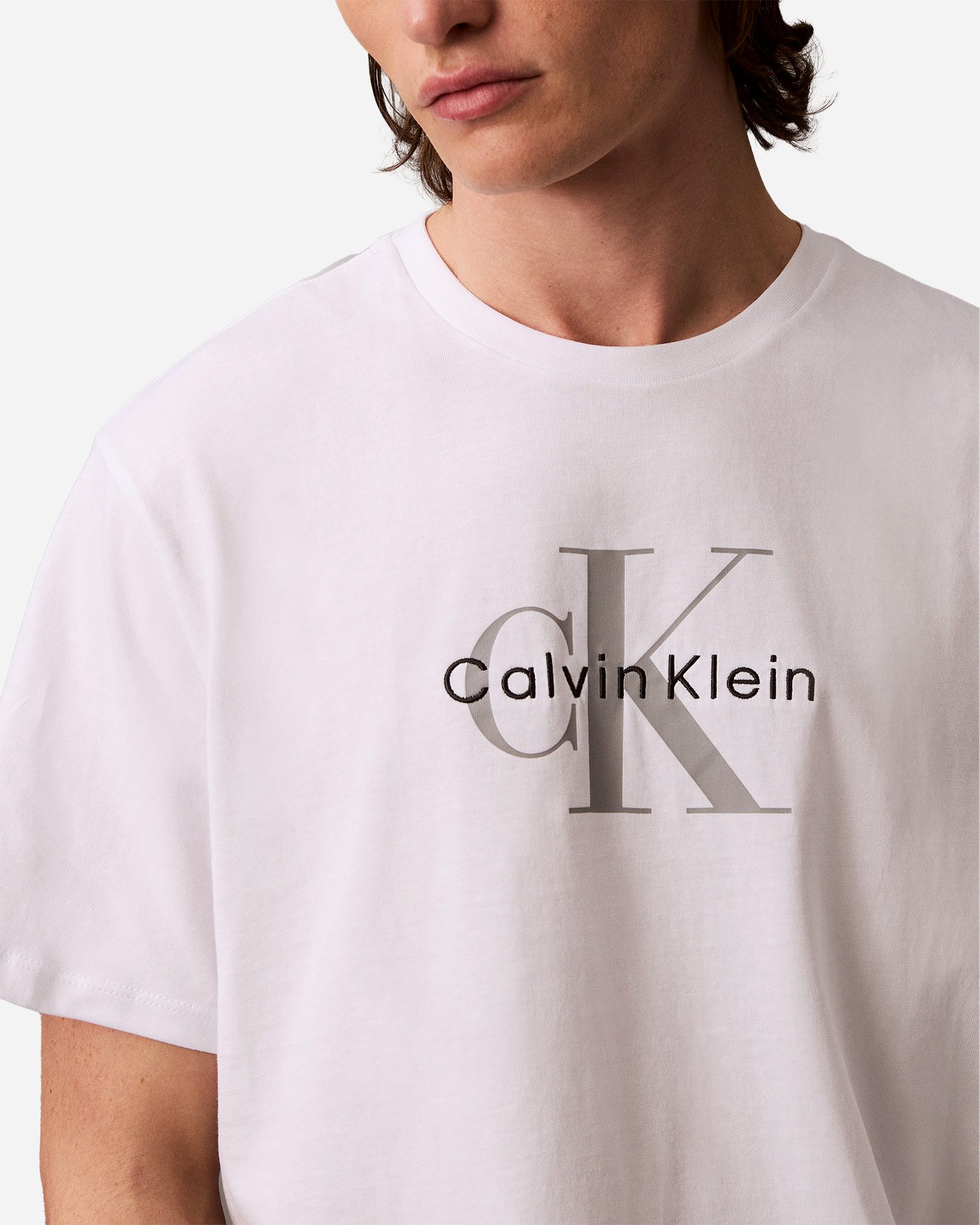 T-shirt CALVIN KLEIN JEANS MONOLOGO M - Bianco - 4 | Cisalfa Sport