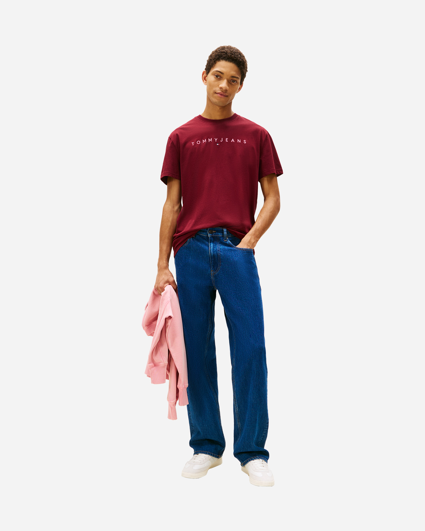 T-shirt TOMMY HILFIGER LINEAR LOGO M - Rosso - 2 | Cisalfa Sport