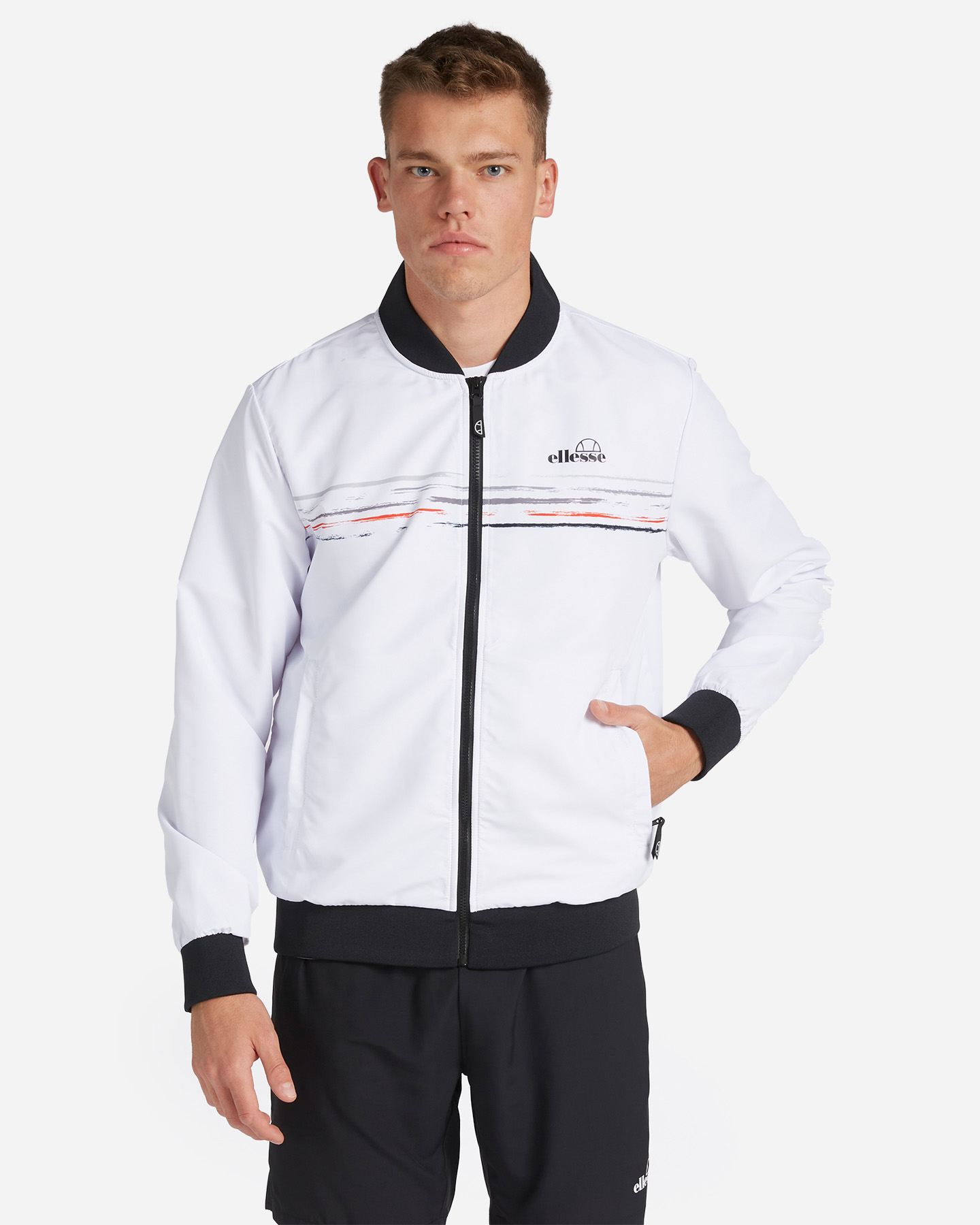 Giacca tennis ELLESSE FIVE STRIPES M - Bianco - 0 | Cisalfa Sport