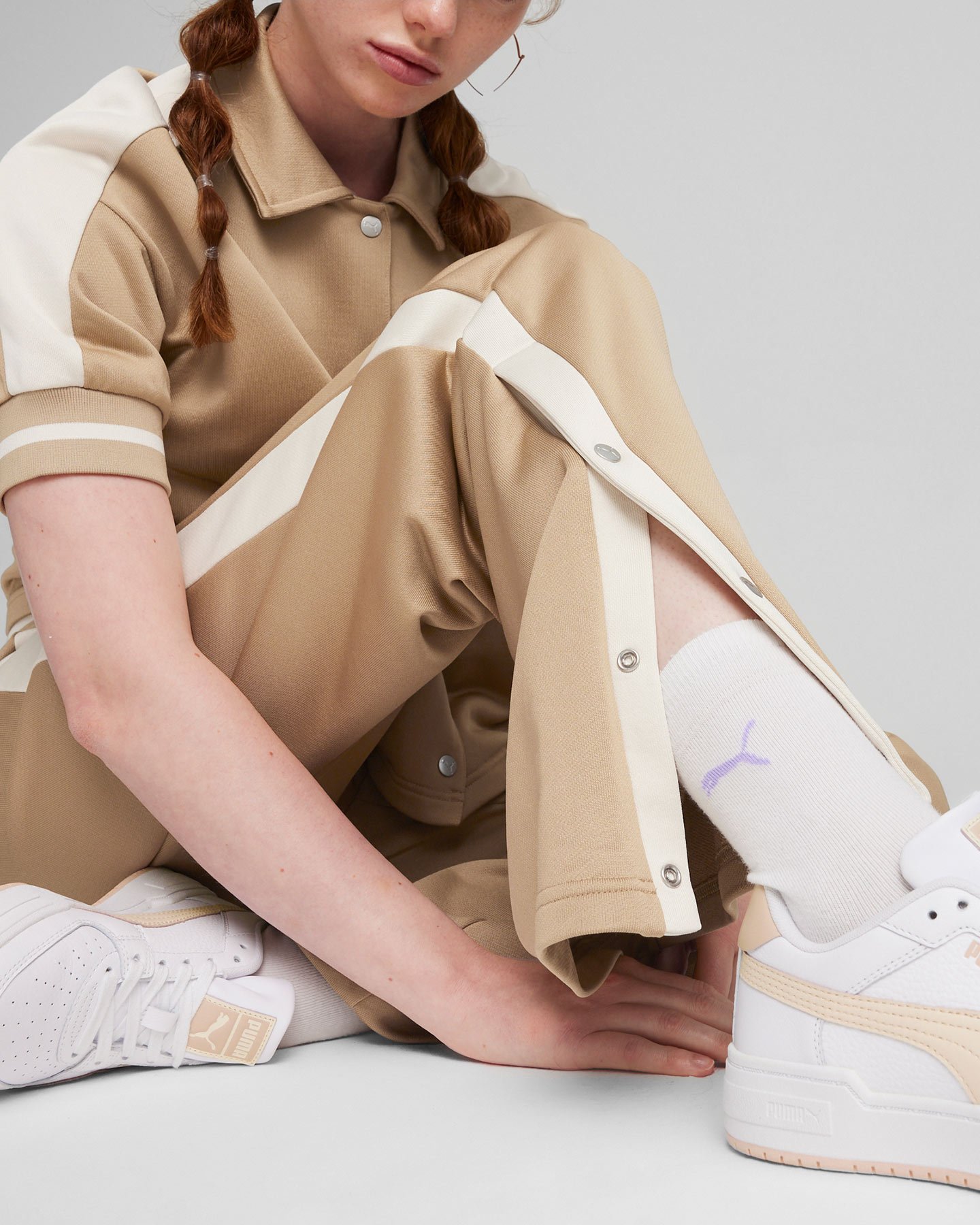 Pantalone PUMA T7 W - Beige - 5 | Cisalfa Sport