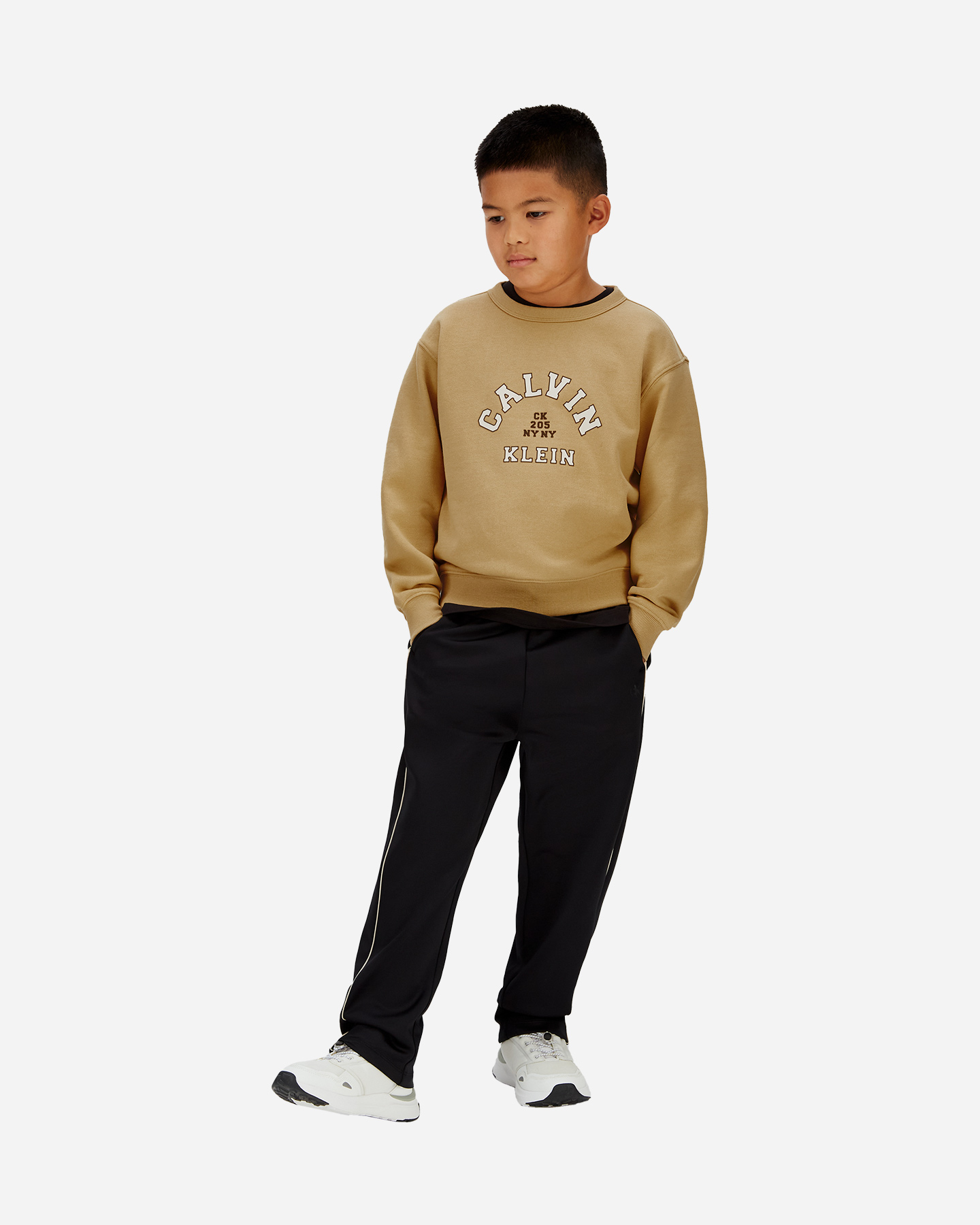 Felpa CALVIN KLEIN JEANS COLLEGE JR - Beige - 3 | Cisalfa Sport