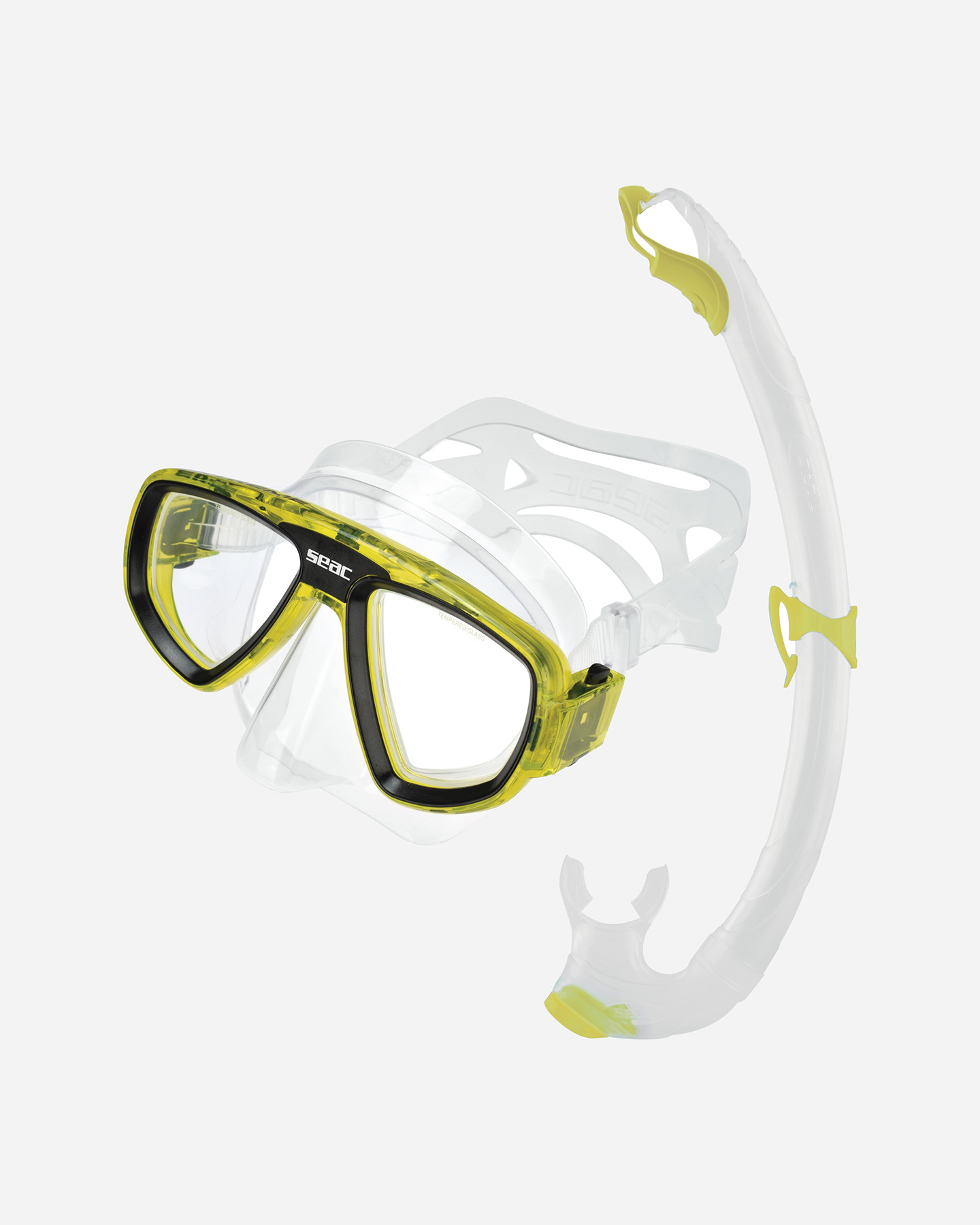 Kit snorkeling SEAC SUB SET BIS EXTREME CON VALVOLA  - Giallo - 0 | Cisalfa Sport