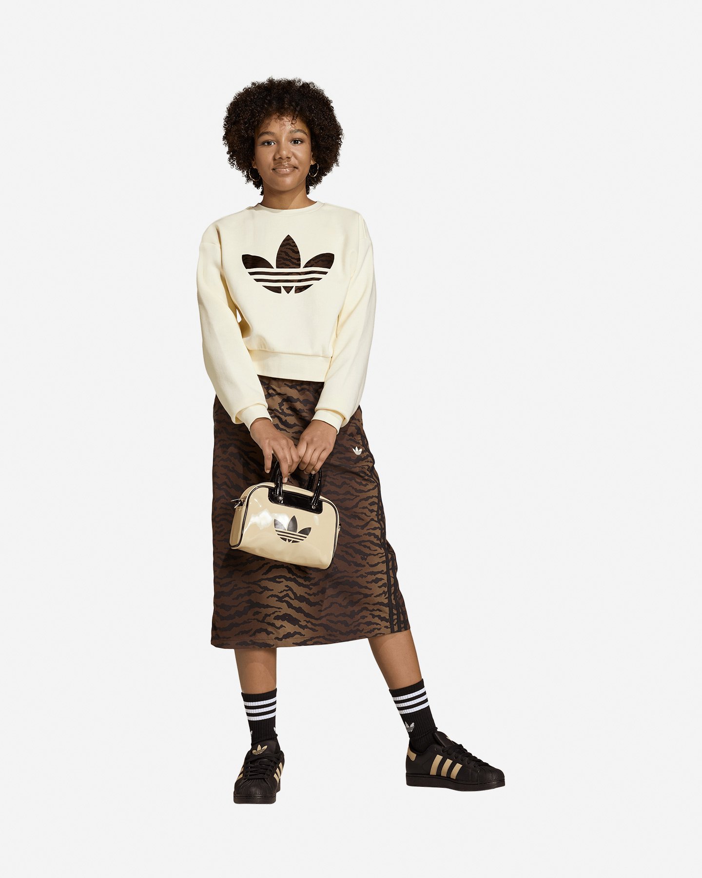 Felpa ADIDAS BOXY CREW JR - Beige - 3 | Cisalfa Sport