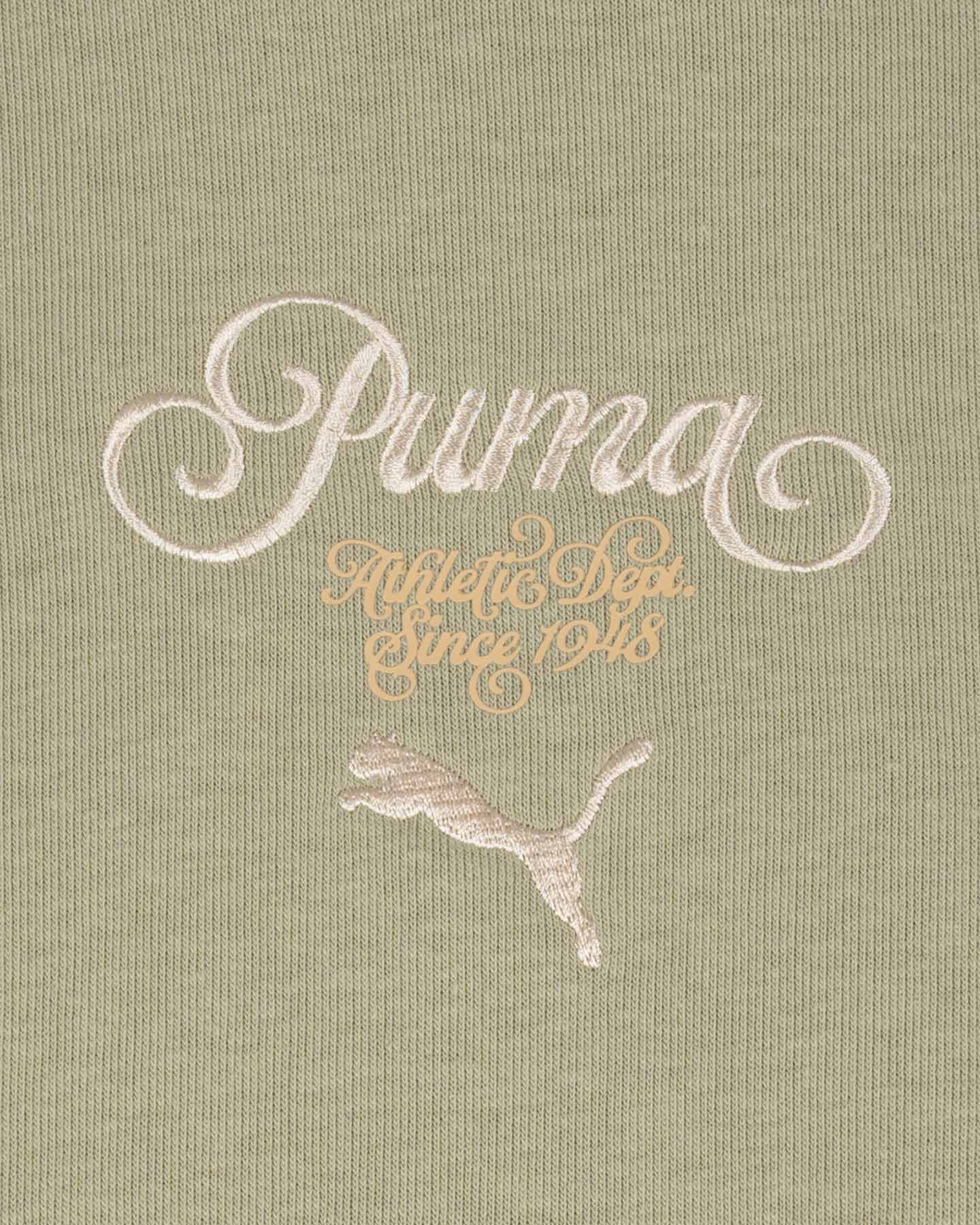 Felpa PUMA CROPPED W - Verde - 2 | Cisalfa Sport