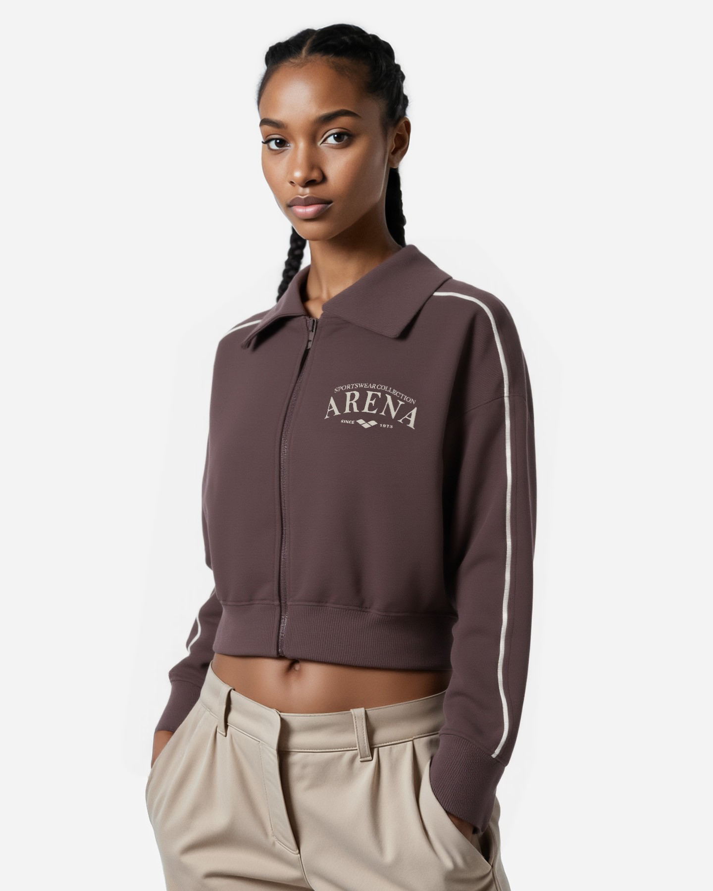 Felpa ARENA ATHLETIC PROGRESS W - Marrone - 3 | Cisalfa Sport