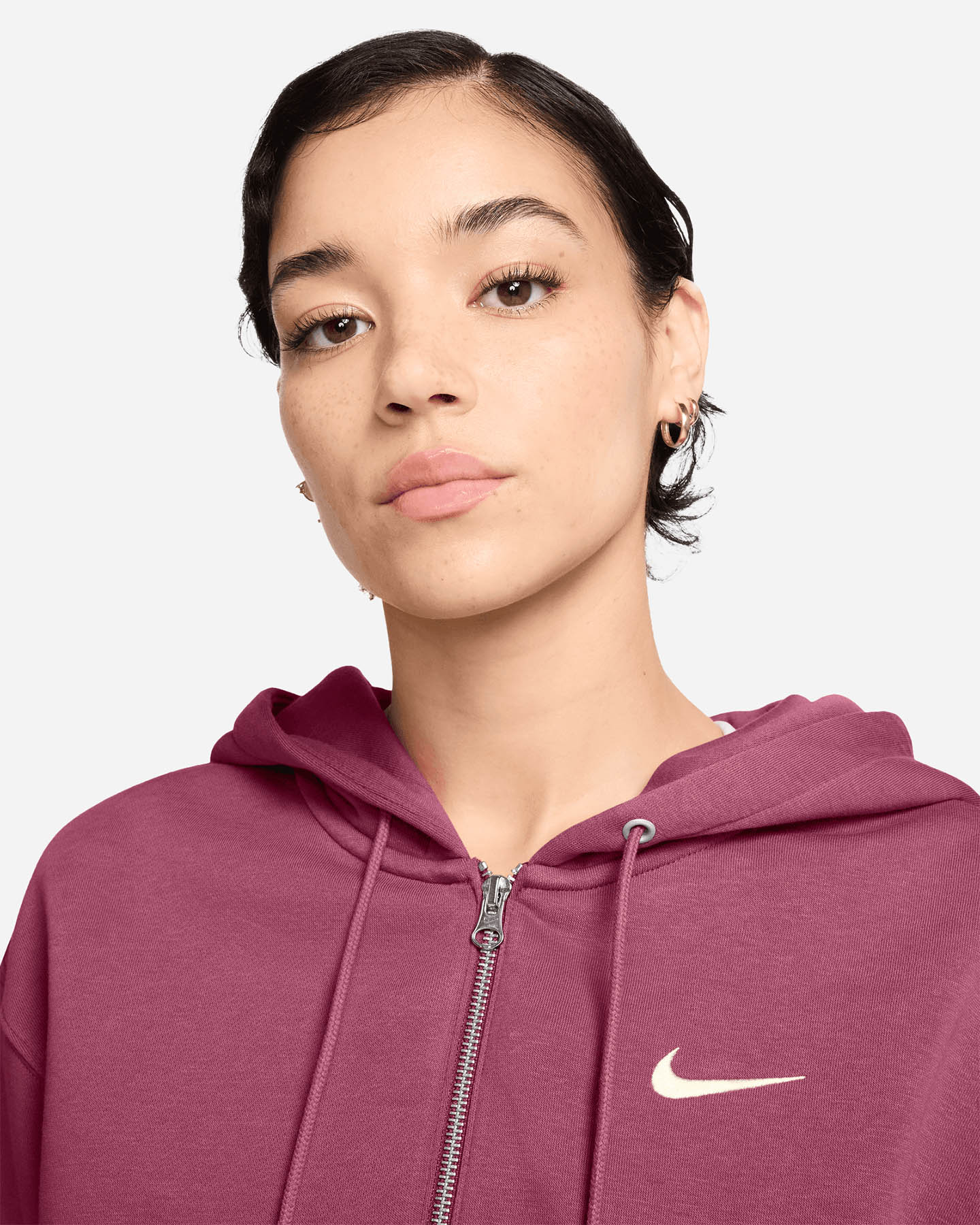 Felpa NIKE CROP PHOENIX W - Rosso - 2 | Cisalfa Sport