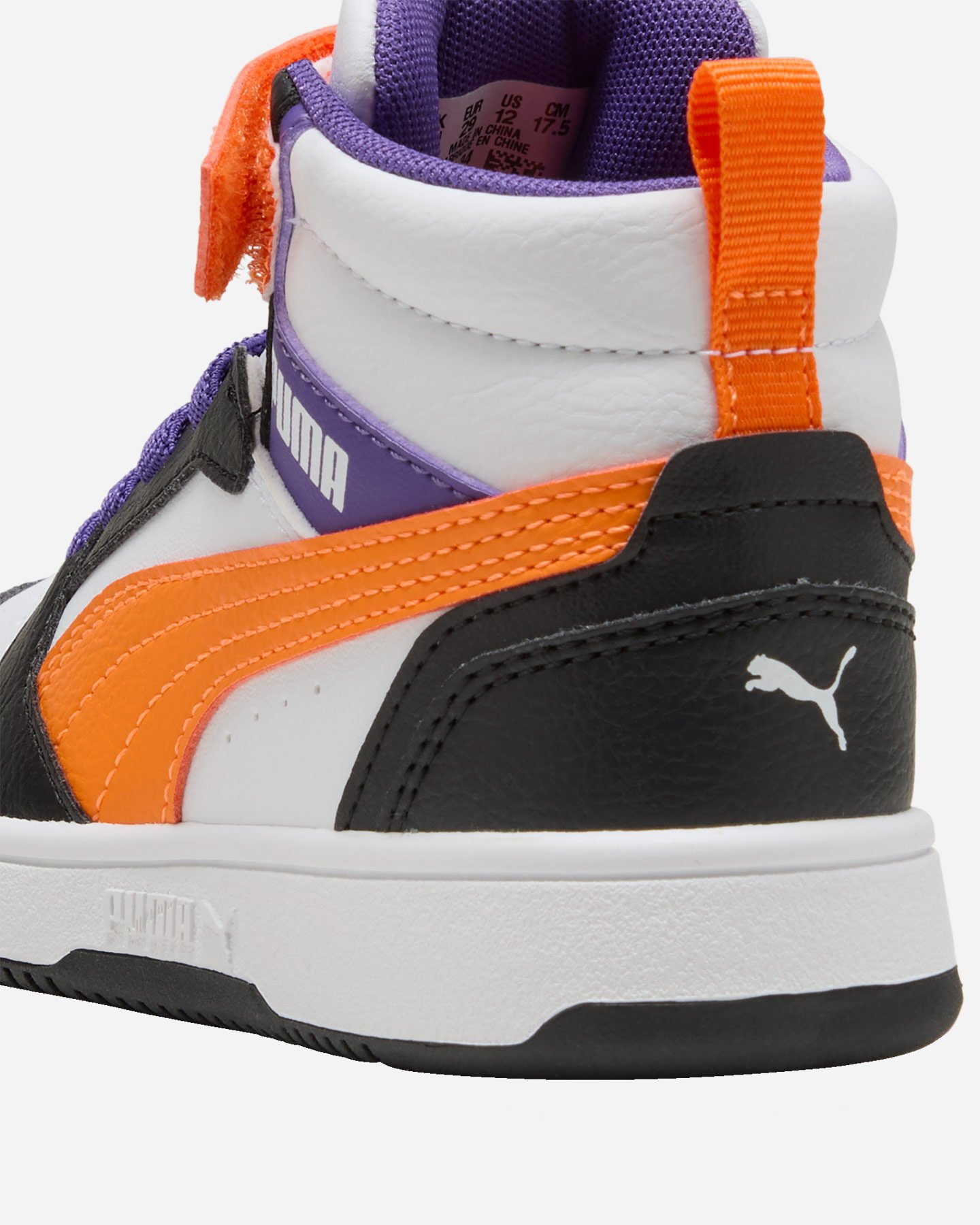 Scarpe sneakers PUMA REBOUND V6 MID PS JR - Bianco - 5 | Cisalfa Sport