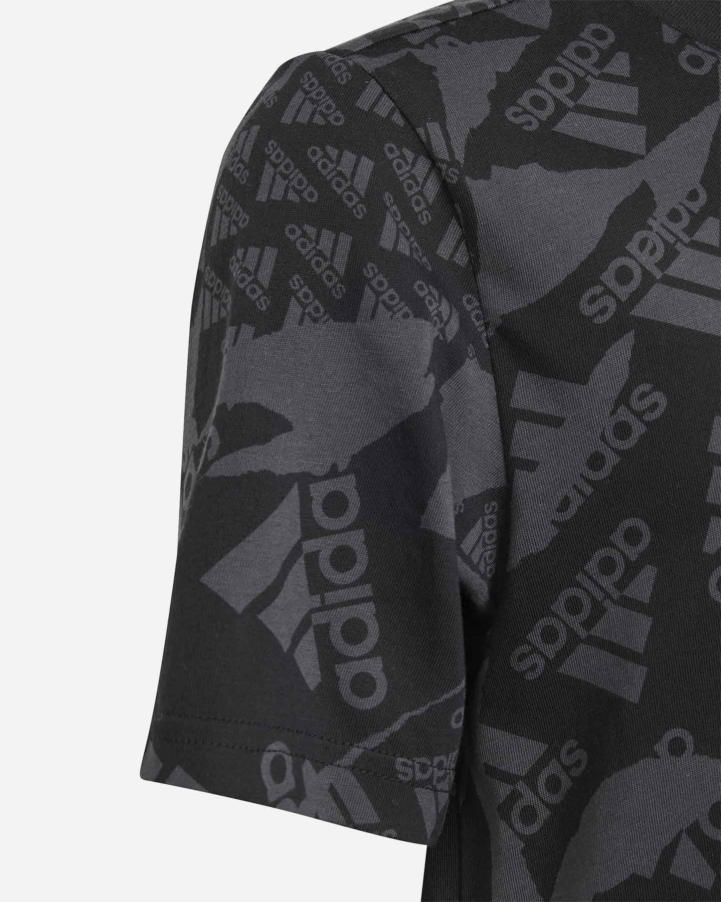 T-shirt ADIDAS BOY ALL OVER JR - Nero - 4 | Cisalfa Sport