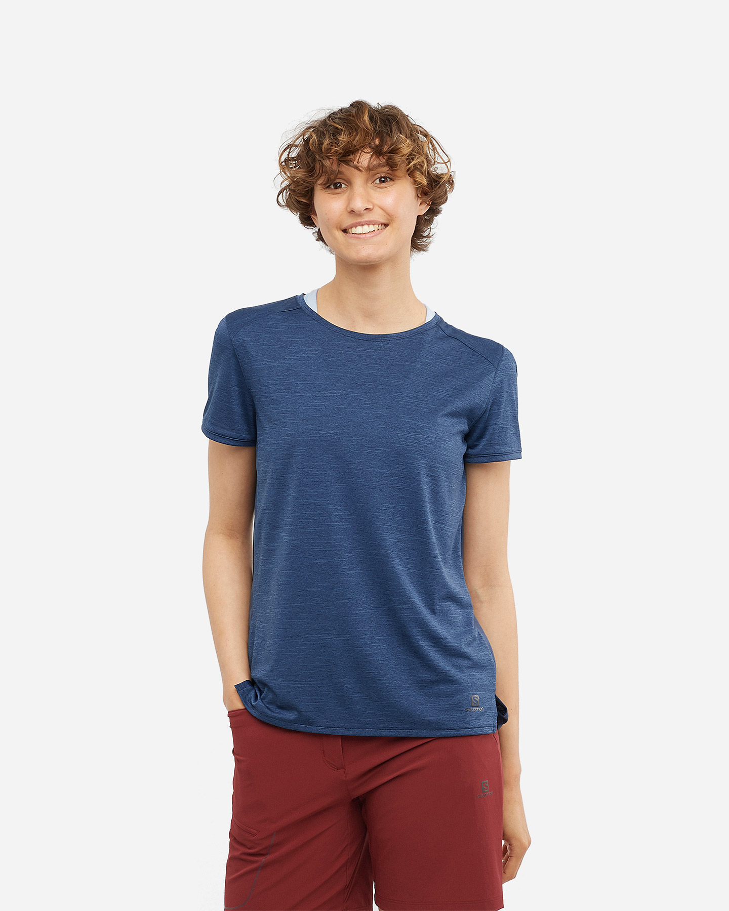 T-shirt SALOMON OUTLINE SUMMER W - Blu - 1 | Cisalfa Sport