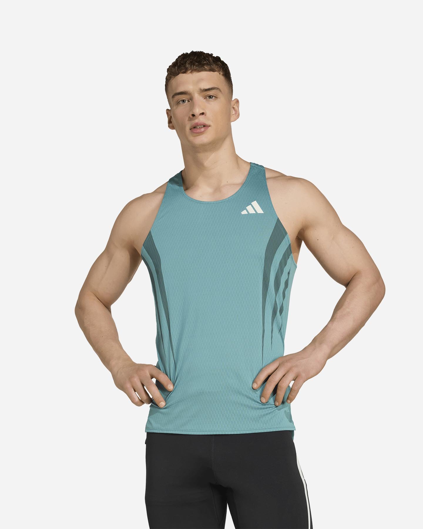 Canotta running ADIDAS ADIZERO M - Verde - 1 | Cisalfa Sport