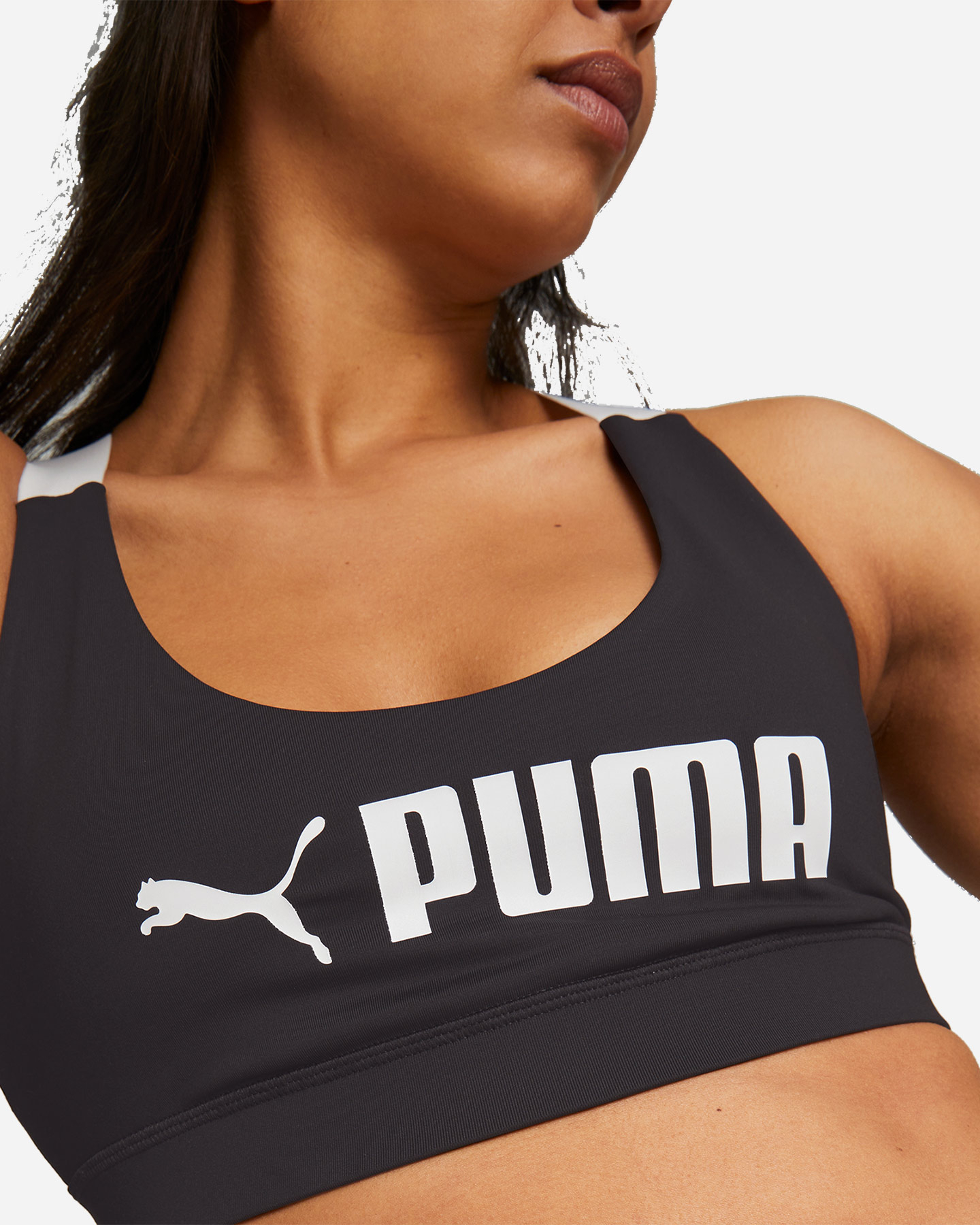 Bra training PUMA CROSSED ELASTIC BLOGO W - Nero - 4 | Cisalfa Sport