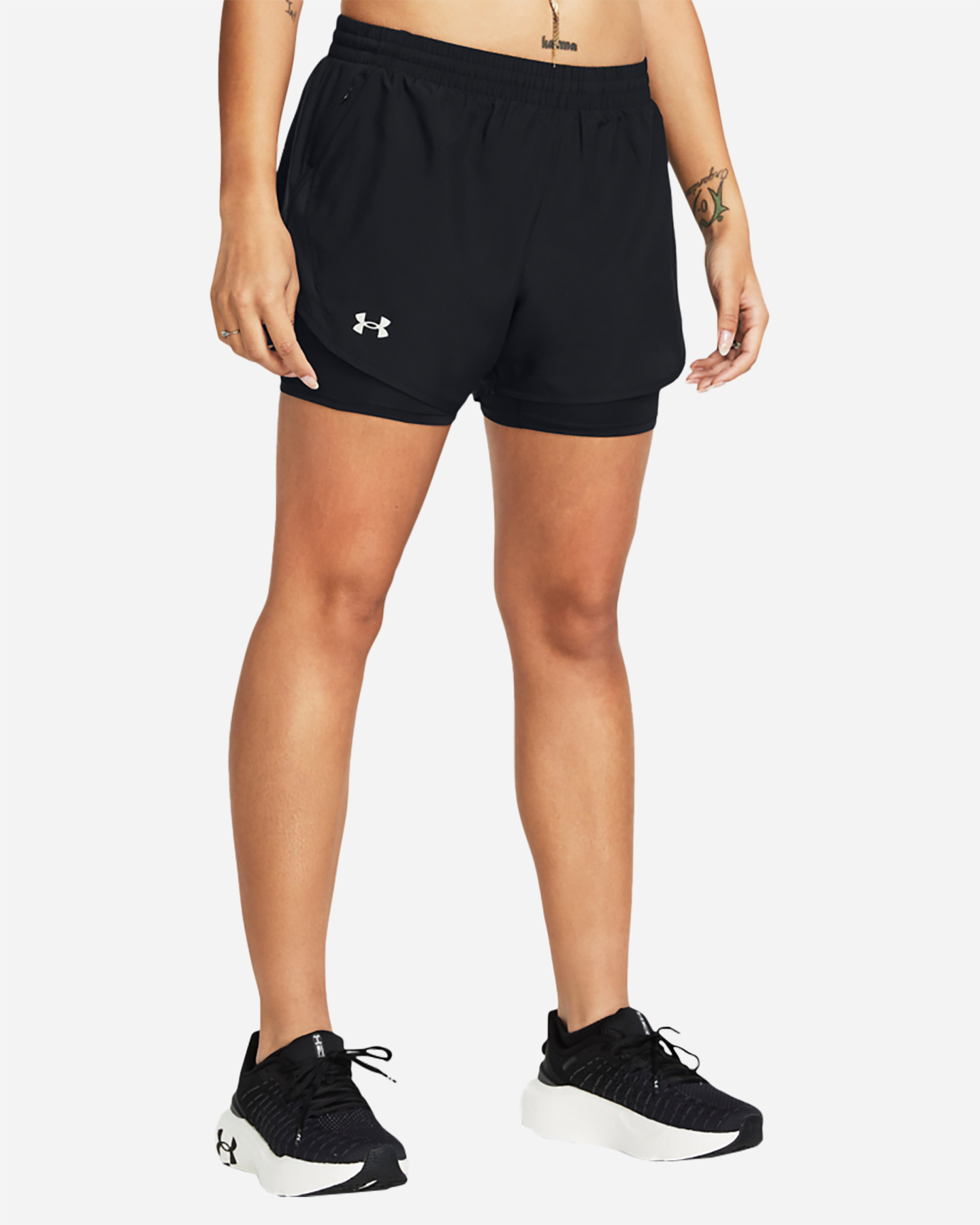 Short running UNDER ARMOUR FLY BY 2-IN-1 W - Nero - 0 | Cisalfa Sport