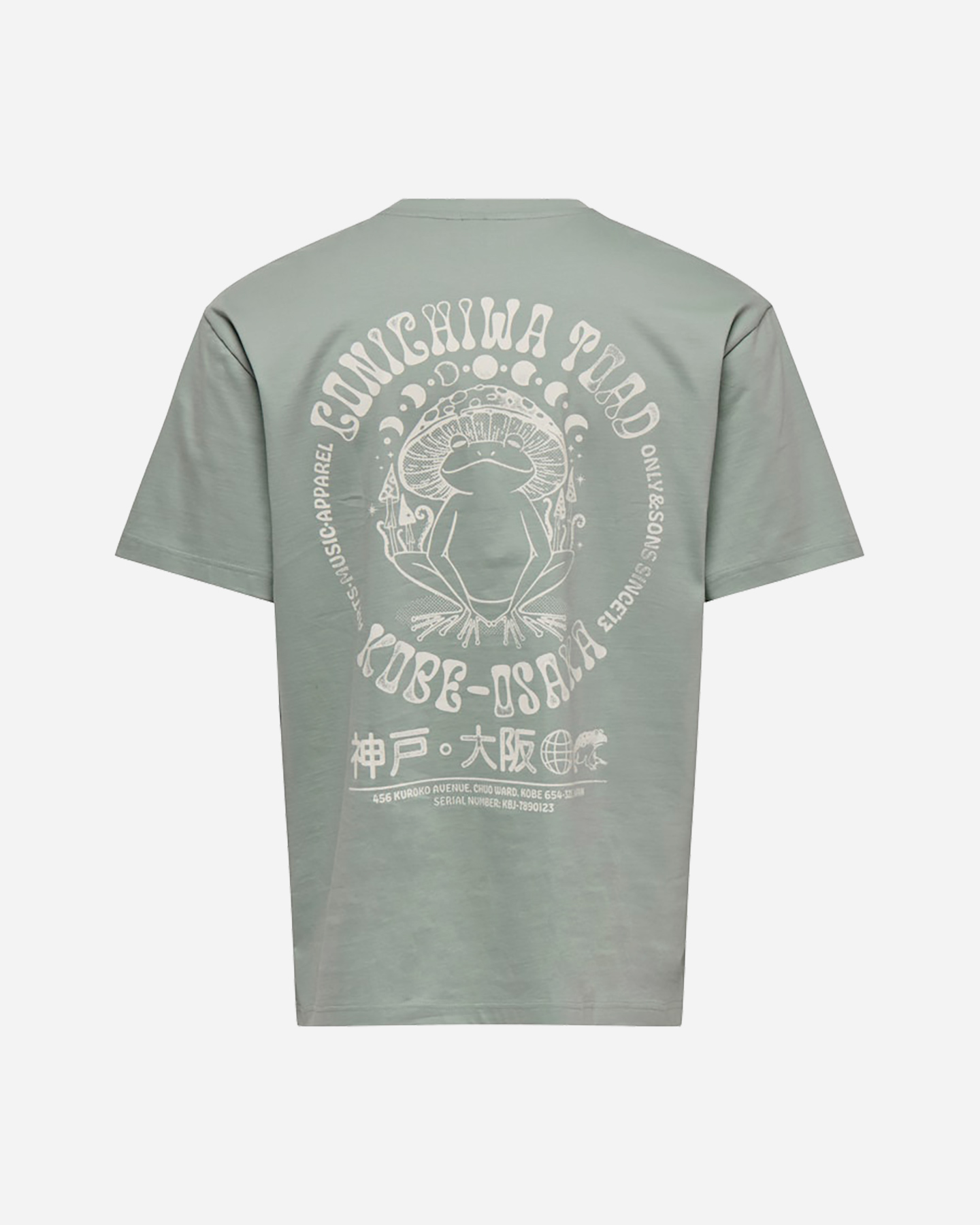 T-shirt ONLY & SONS FRED BACK PRINT M - Verde - 1 | Cisalfa Sport