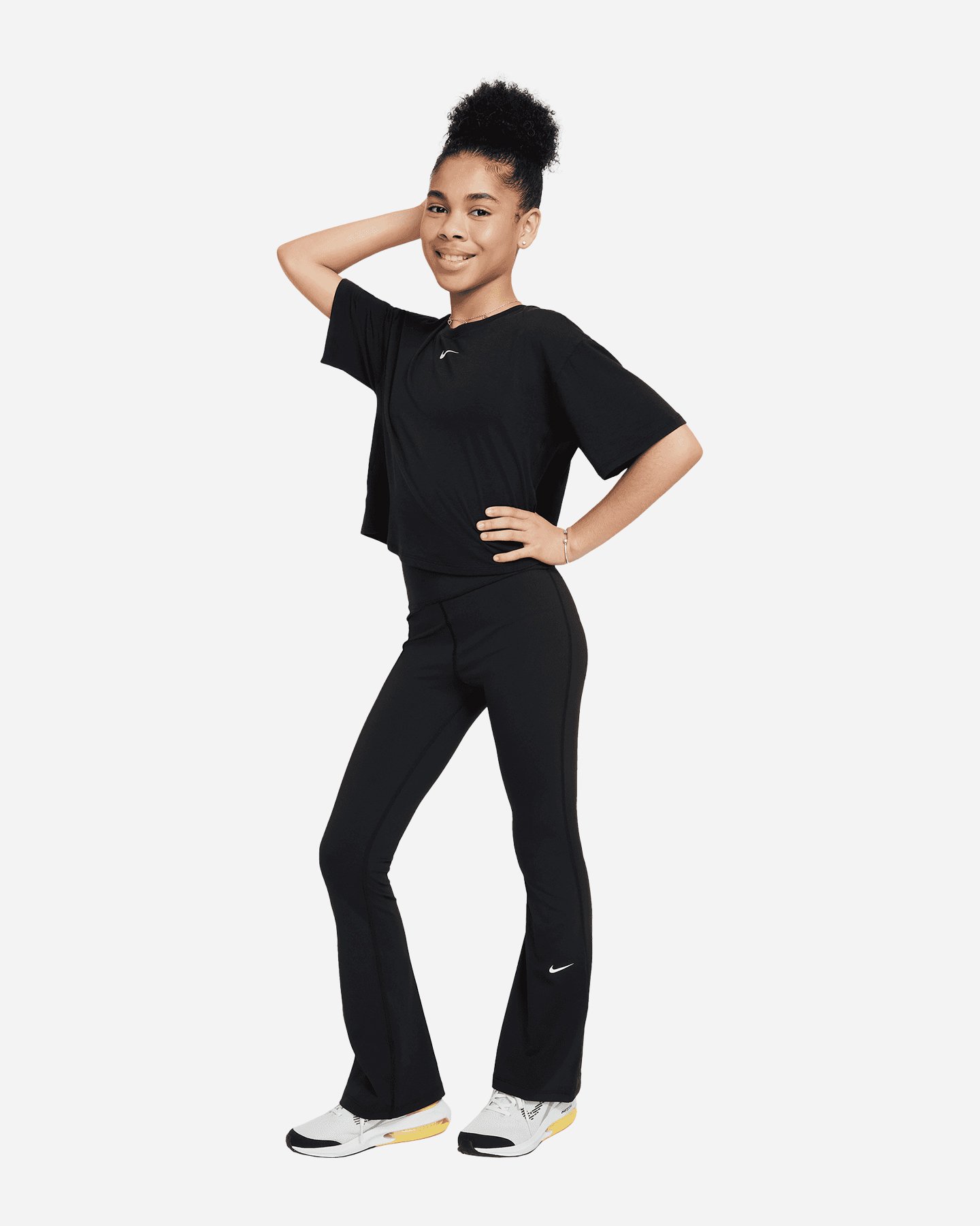 Leggings NIKE FLARE ONE JR - Nero - 2 | Cisalfa Sport