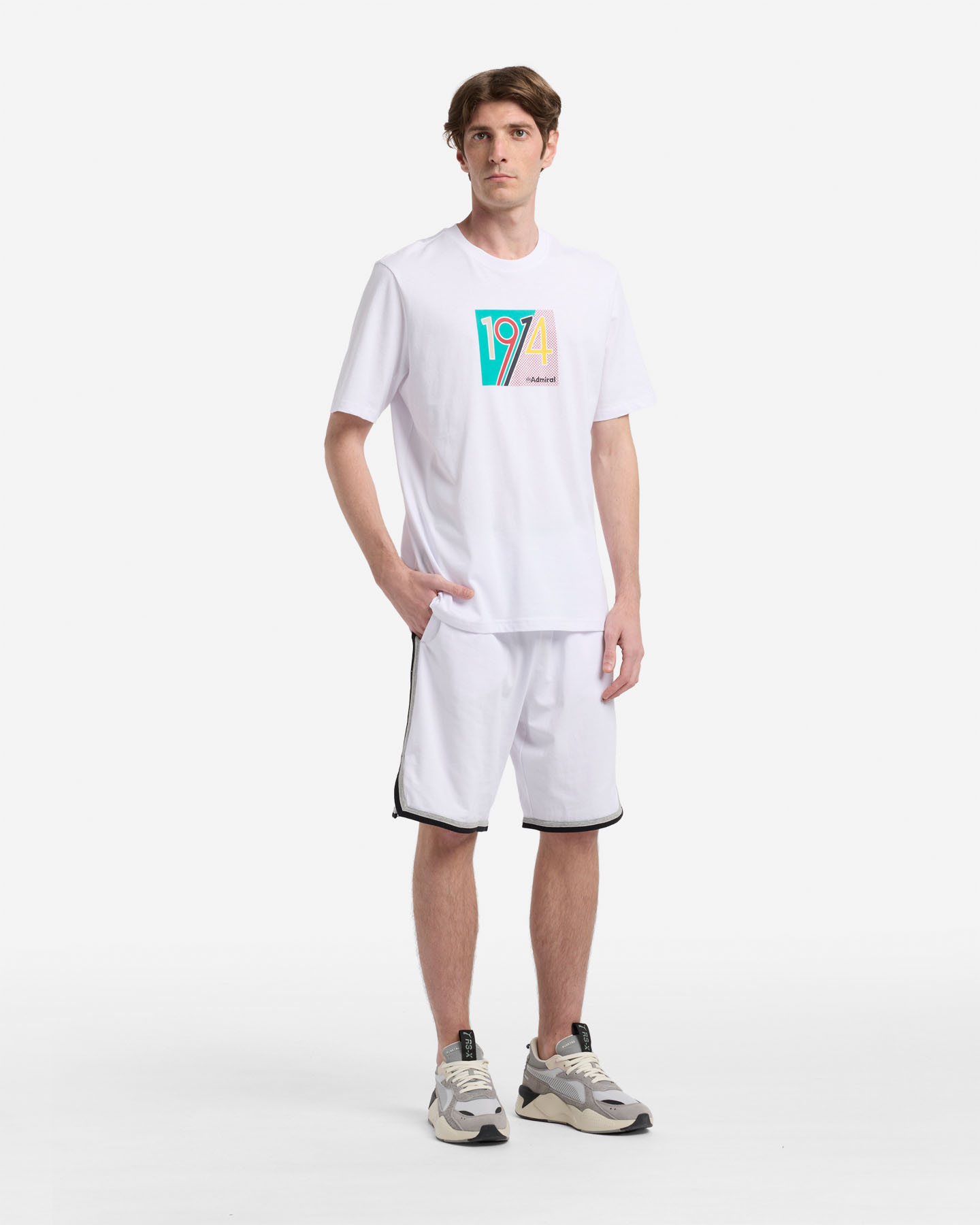 T-shirt ADMIRAL ESSENTIAL COLLEGE M - Bianco - 2 | Cisalfa Sport