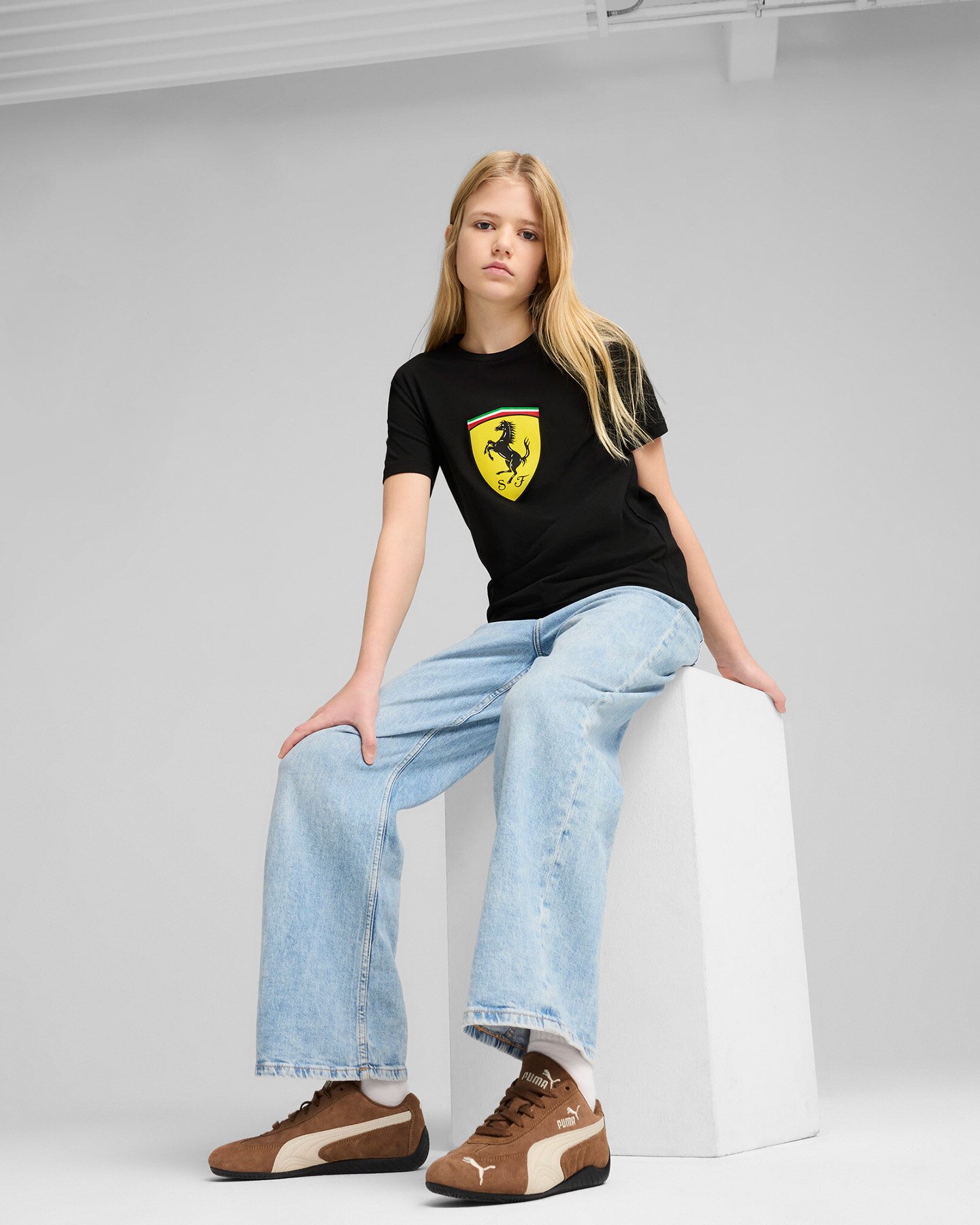 T-shirt PUMA COLORED BIG SHIELD JR - Nero - 5 | Cisalfa Sport