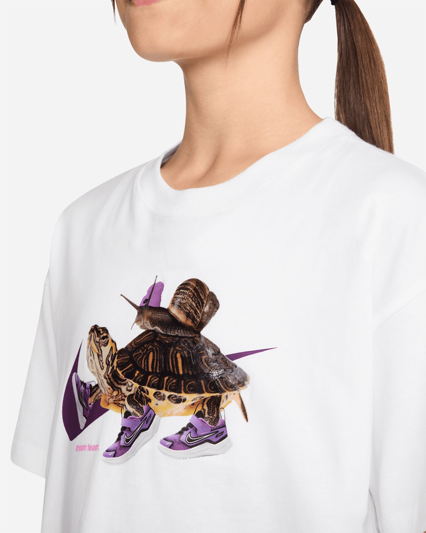 T-shirt NIKE BOXY TURTLE GRAPHIC JR - Bianco - 2 | Cisalfa Sport