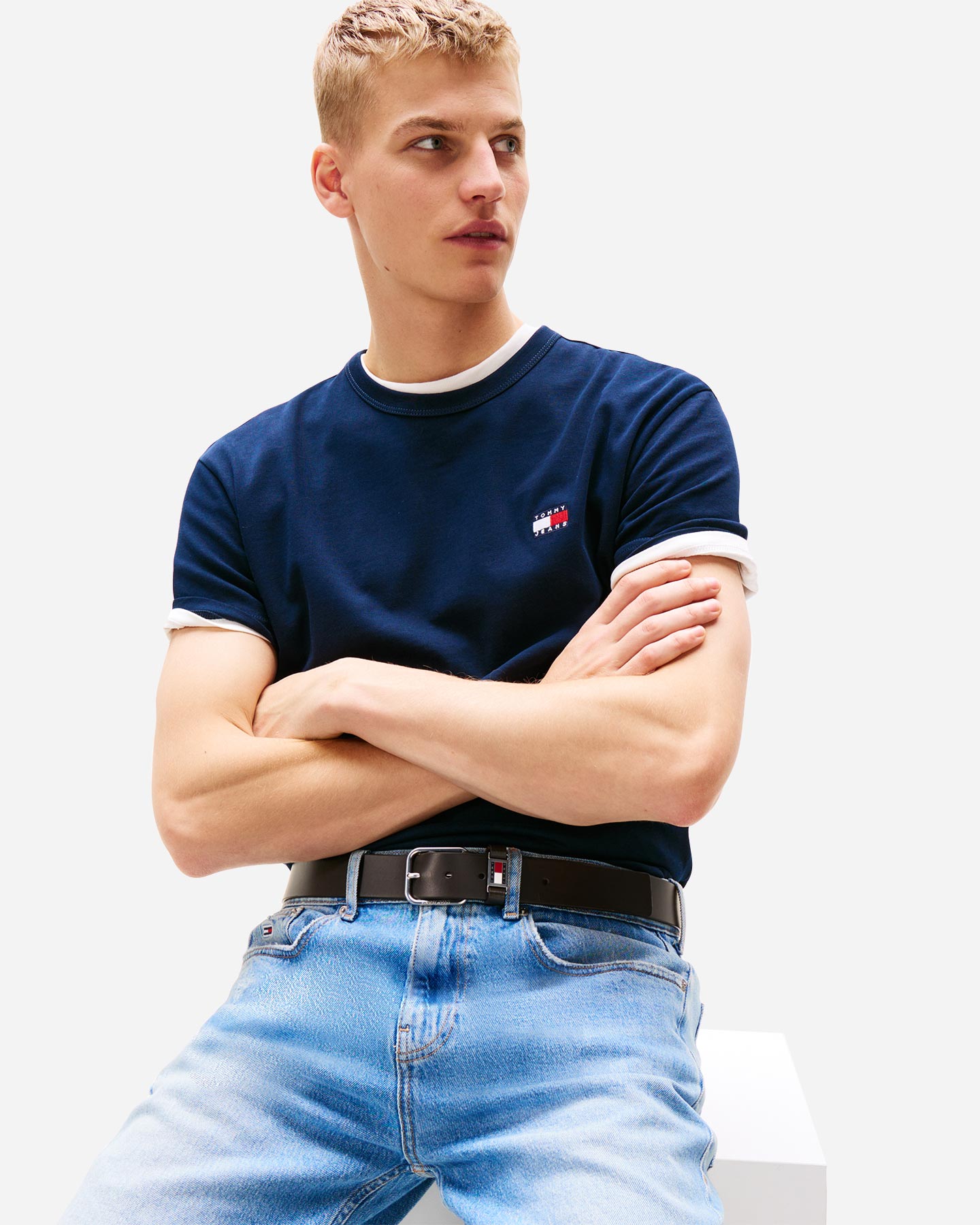 T-shirt TOMMY HILFIGER BADGE M - Blu Navy - 4 | Cisalfa Sport