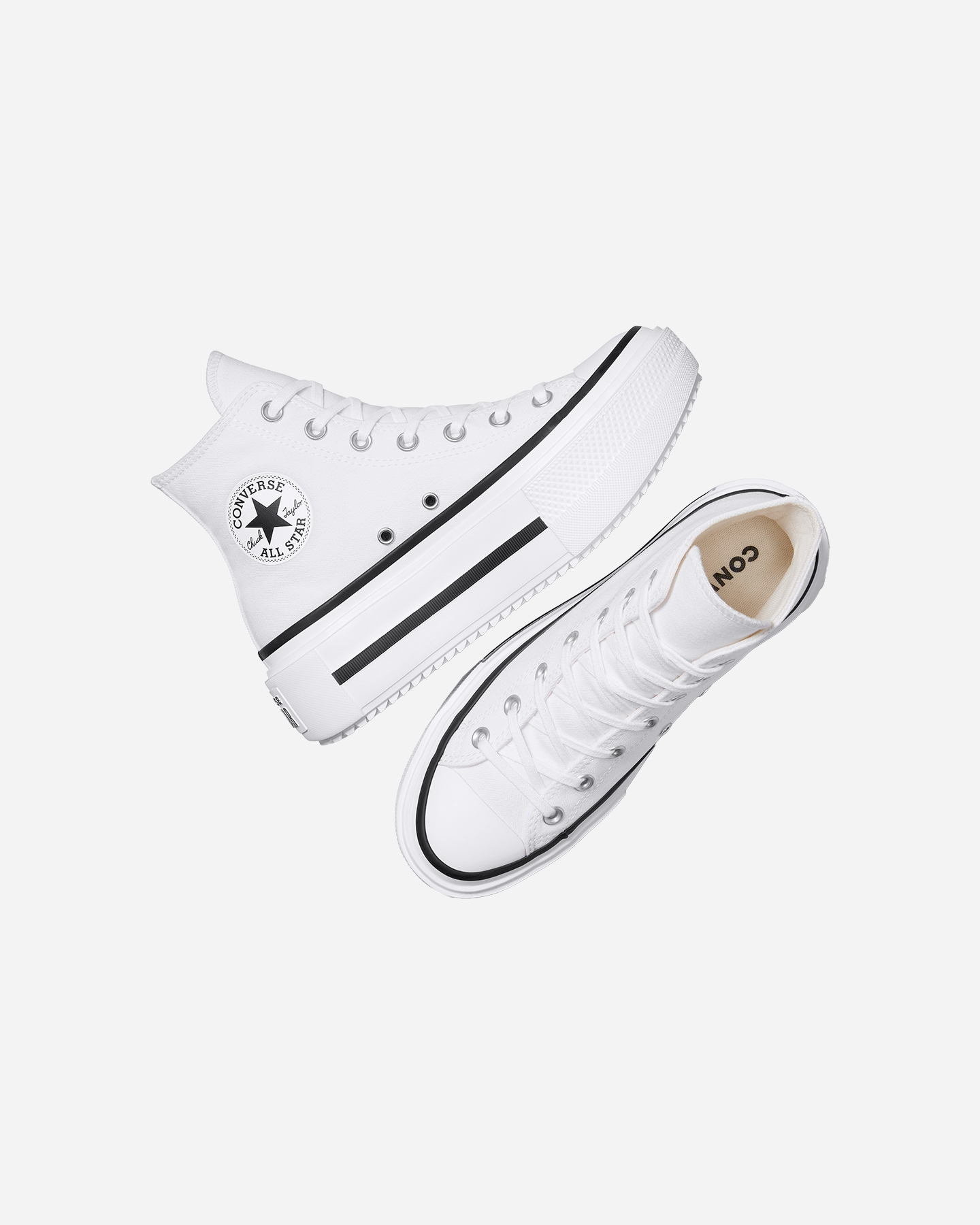 Scarpe sneakers CONVERSE CHUCK TAYLOR ALL STAR LIFT DOUBLE STACK HIGH W - Bianco - 2 | Cisalfa Sport