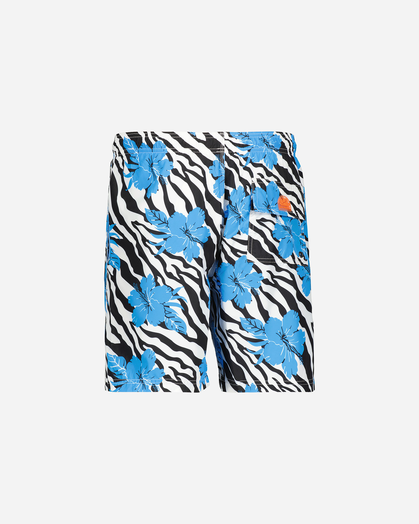 Boxer mare SUNDEK 16'' ELASTIC ANIMALIER & IBISCUS M - Bianco - 5 | Cisalfa Sport