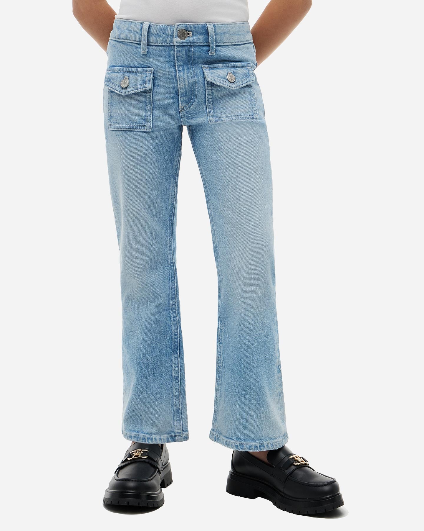 Jeans TOMMY HILFIGER FLARE POCKETS JR - Blu - 1 | Cisalfa Sport