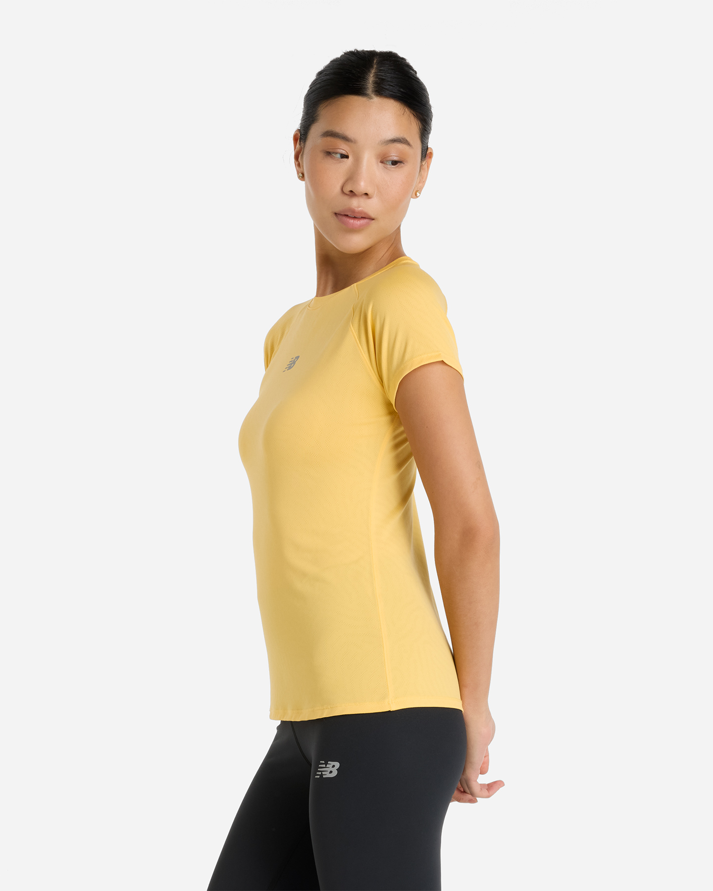 T-shirt running NEW BALANCE JACQUARD W - Giallo - 1 | Cisalfa Sport