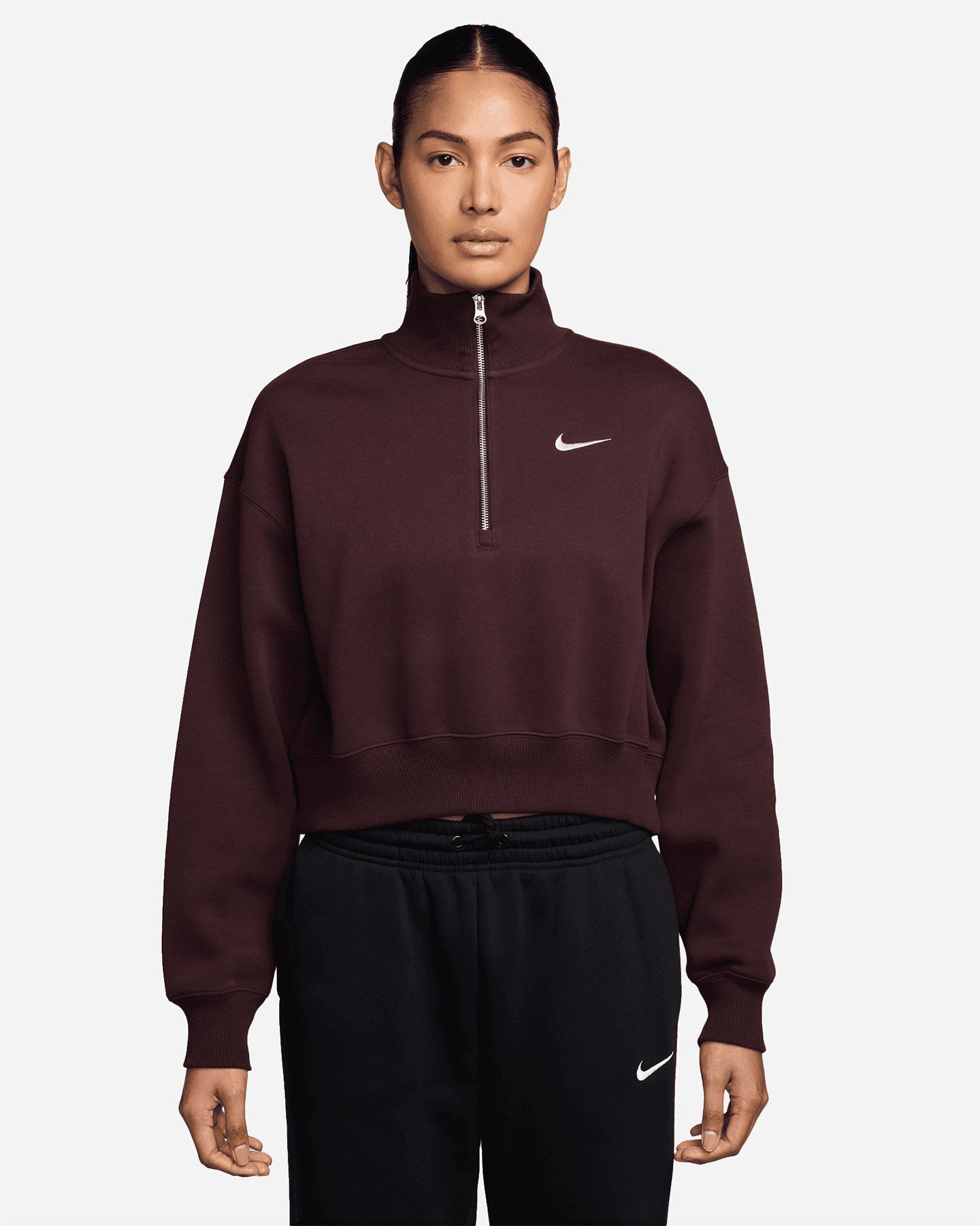 Felpa NIKE SMALL LOGO PHOENIX W - Rosso - 0 | Cisalfa Sport