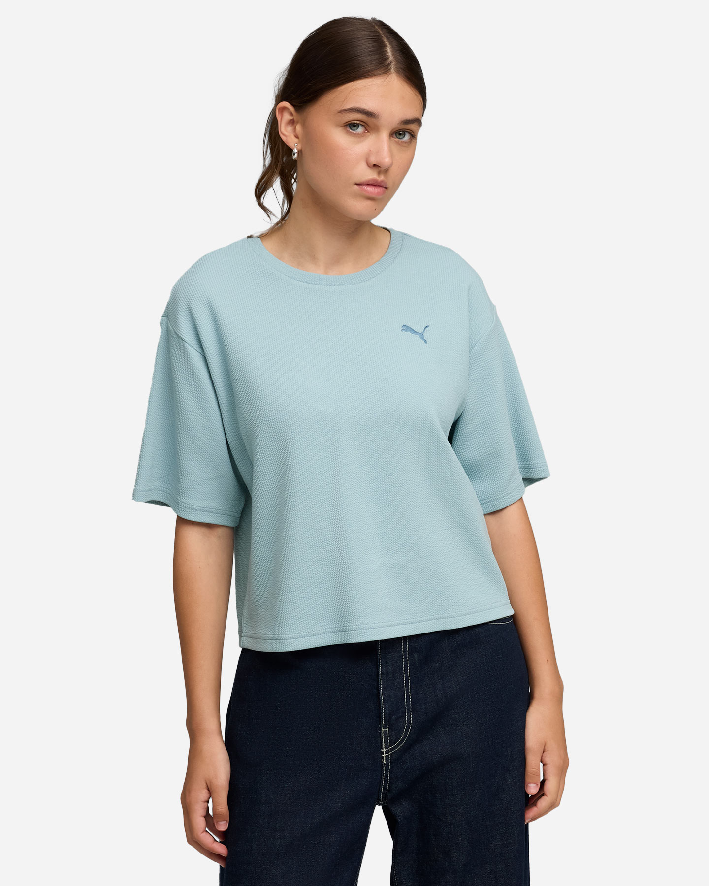 T-shirt PUMA BASIC W - Azzurro - 2 | Cisalfa Sport