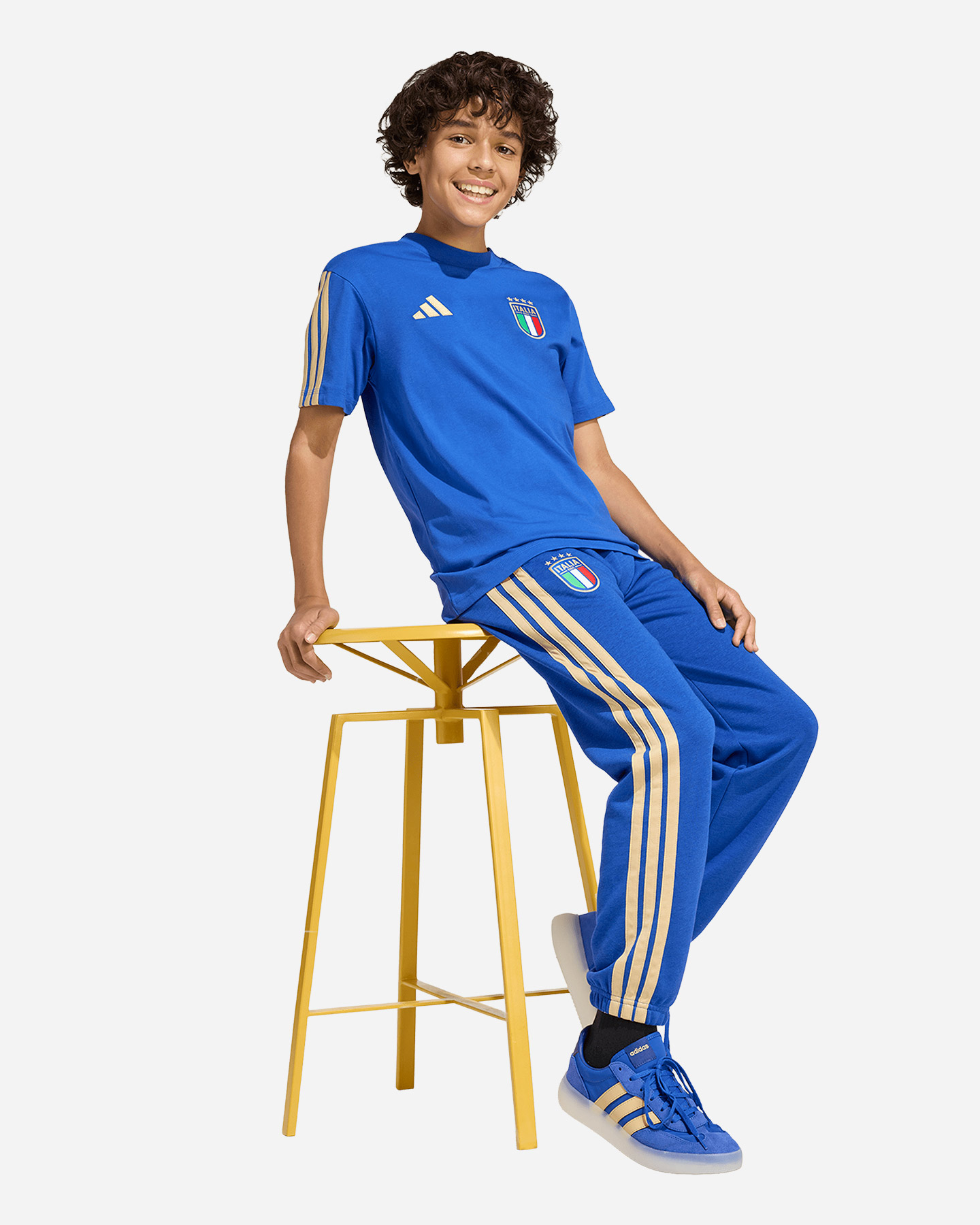 Abbigliamento calcio ufficiale ADIDAS ITALIA FIGC JR - Blu - 3 | Cisalfa Sport