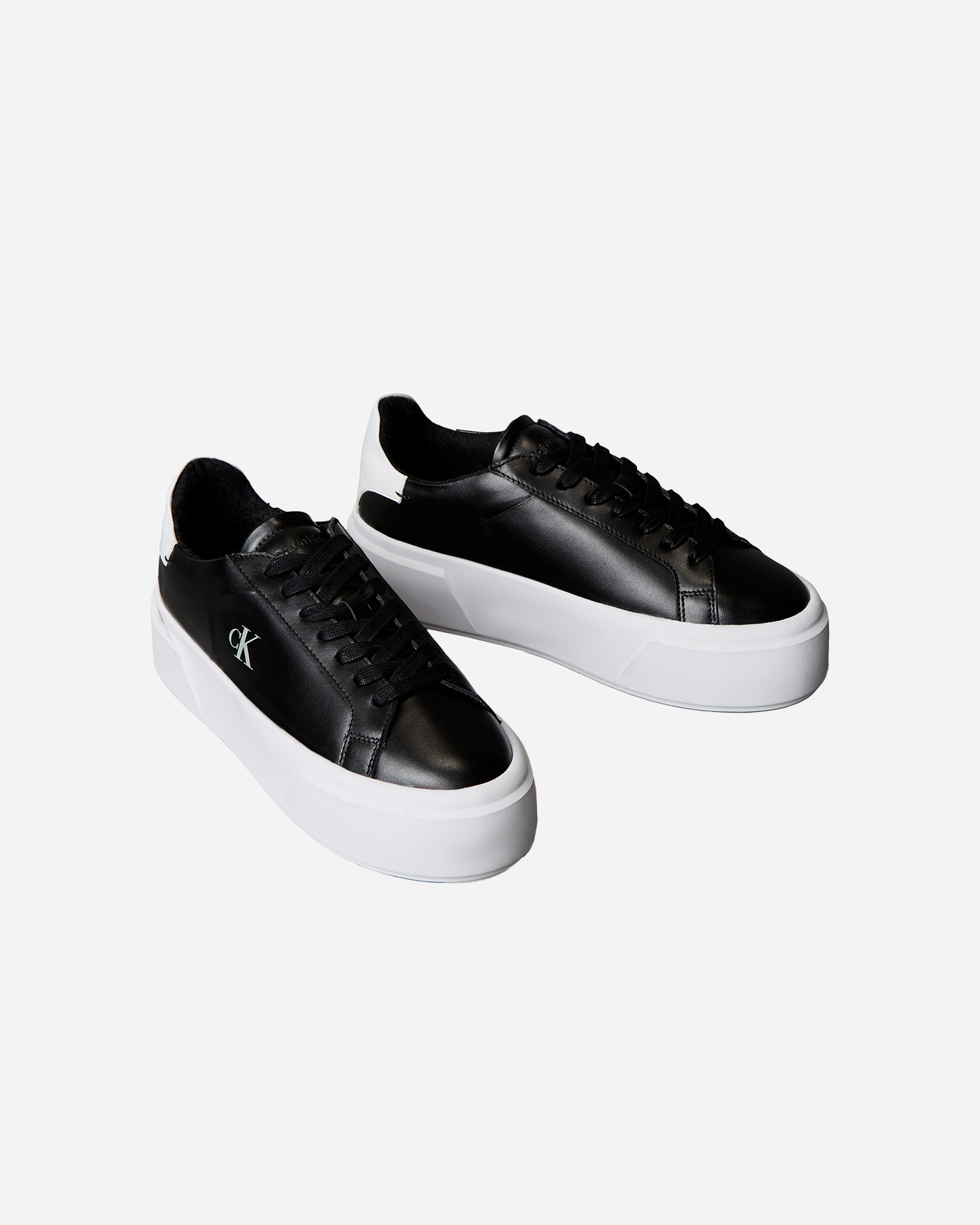 Scarpe sneakers CALVIN KLEIN JEANS FLATFORM LACE UP LEATHER W - Nero - 1 | Cisalfa Sport