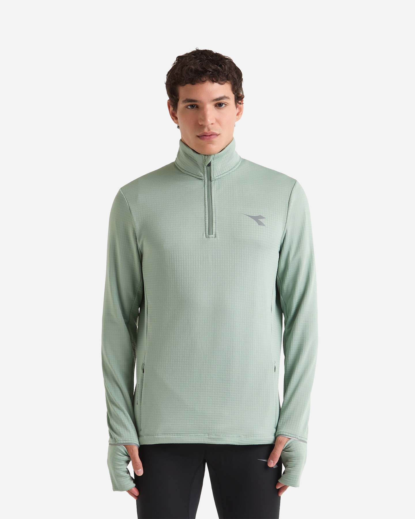 Maglia running DIADORA WINTER PROTECTION M - Verde - 1 | Cisalfa Sport