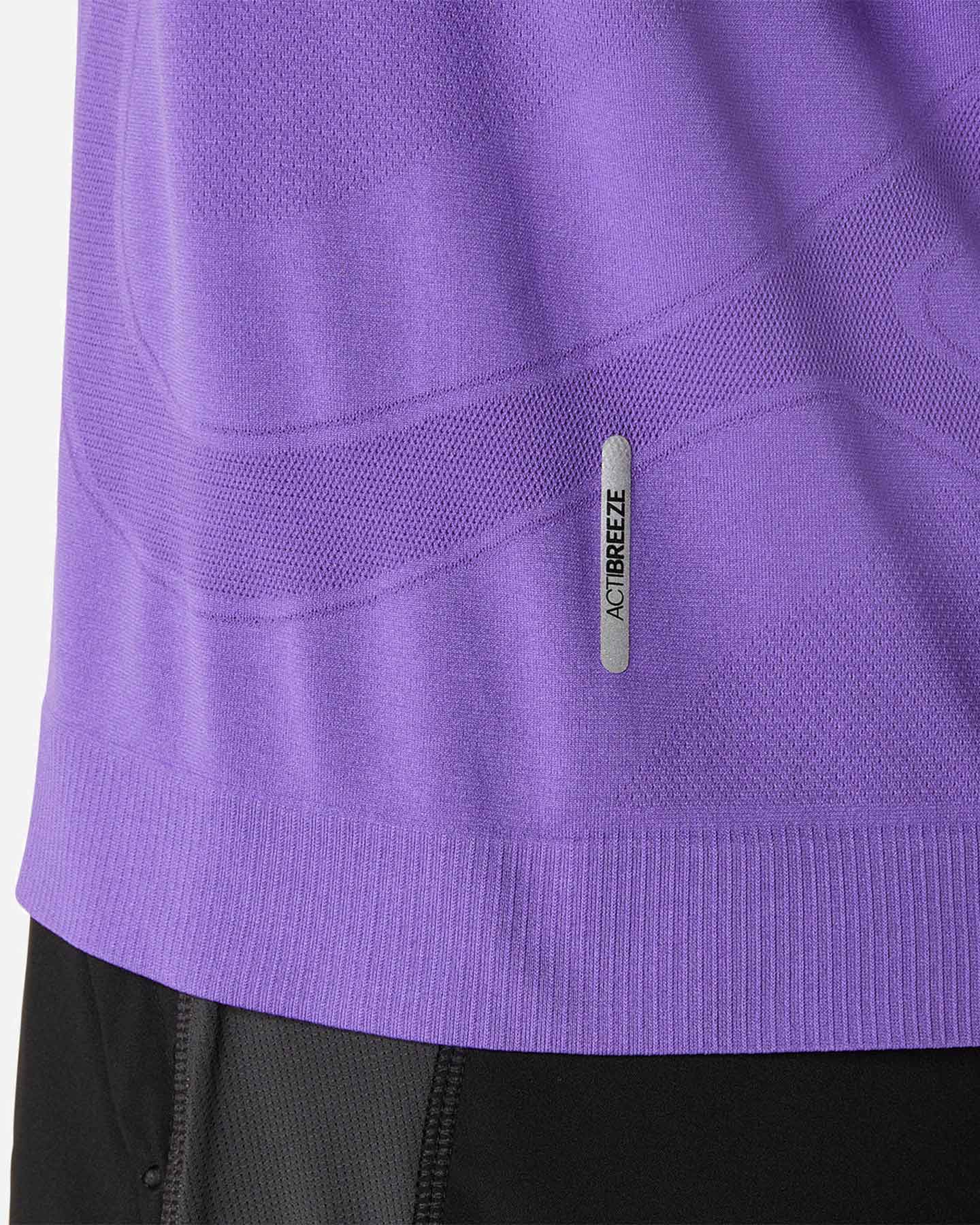 T-shirt running ASICS ROAD SEAMLESS M - Viola - 5 | Cisalfa Sport