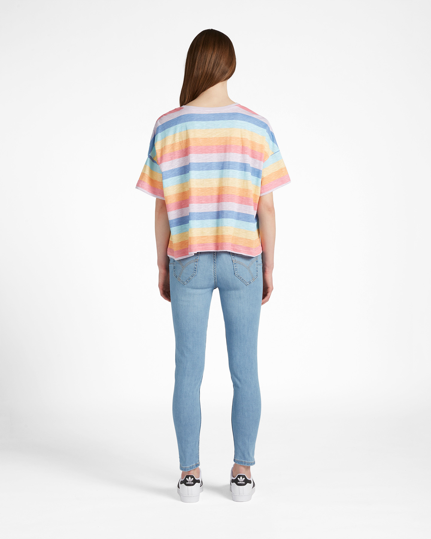 T-shirt MISTRAL OVER CROP STRIPED W - Color mix - 2 | Cisalfa Sport