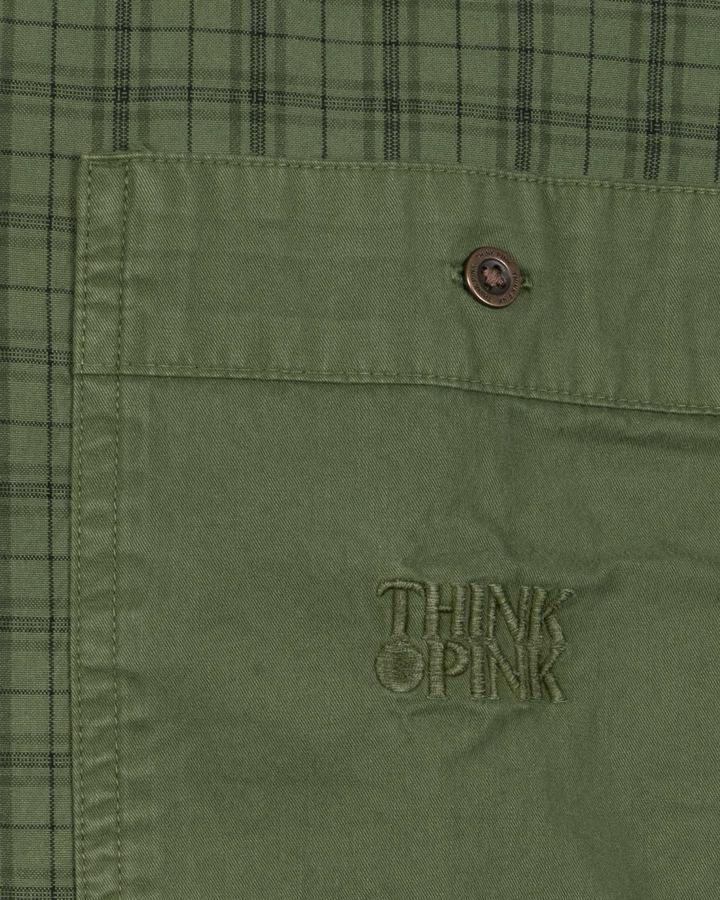 Camicia THINK PINK CHECK SHIRT M - Verde - 2 | Cisalfa Sport