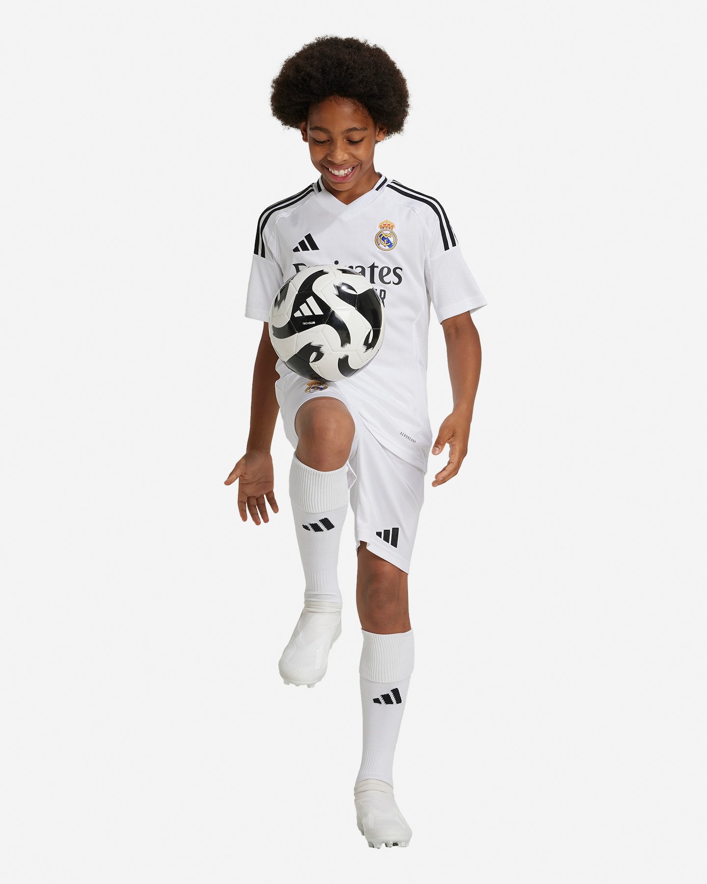 Pantaloncini calcio ufficiali ADIDAS REAL MADRID HOME 24-25 JR - Bianco - 3 | Cisalfa Sport