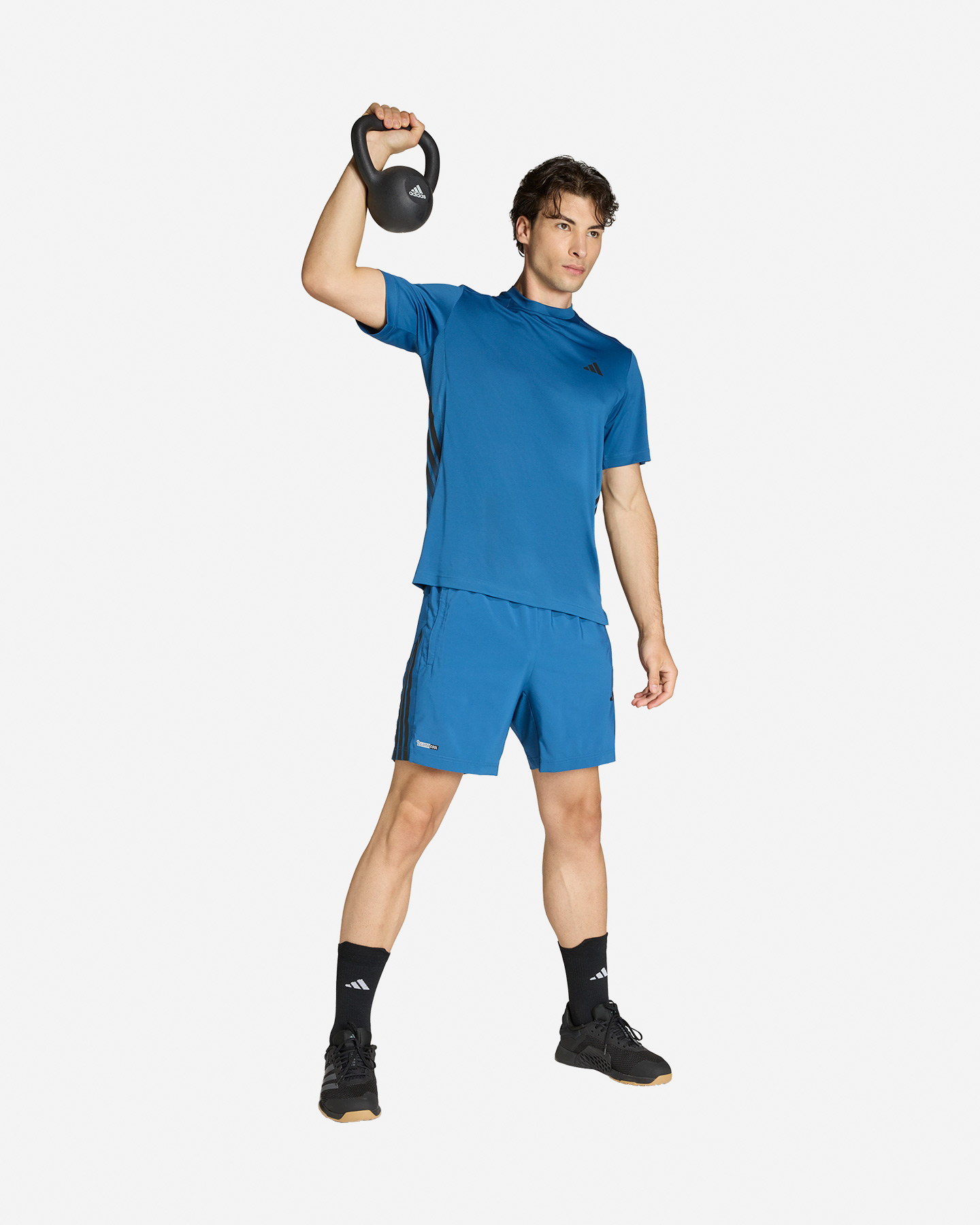 T-shirt training ADIDAS TECH ESSENTIALS 3STRIPES M - Verde - 3 | Cisalfa Sport