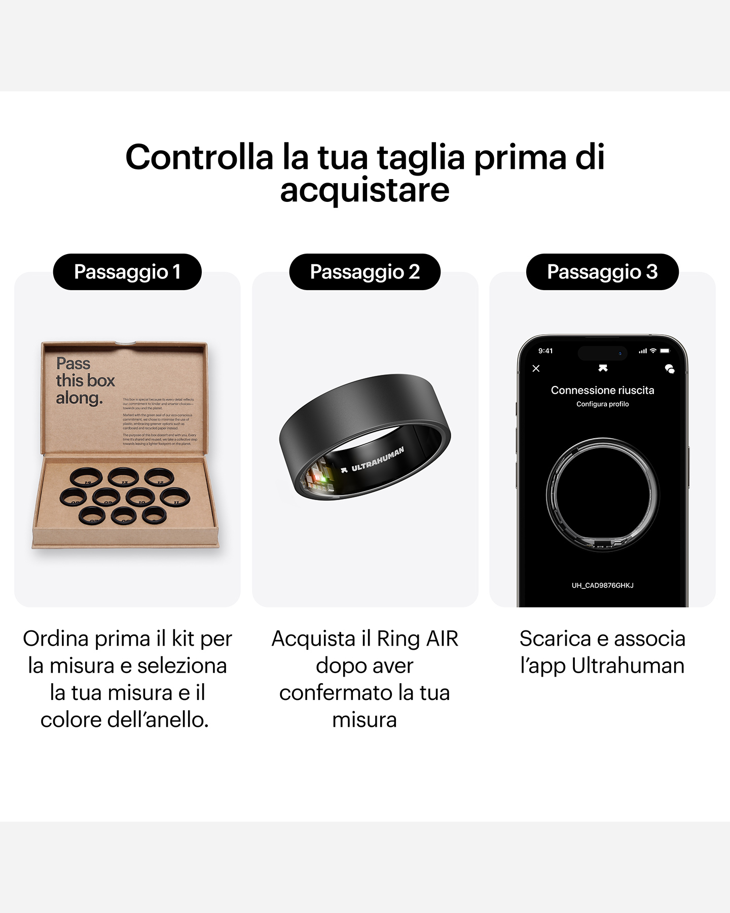 Fitness tracker ULTRAHUMAN AIR  - Nero - 1 | Cisalfa Sport
