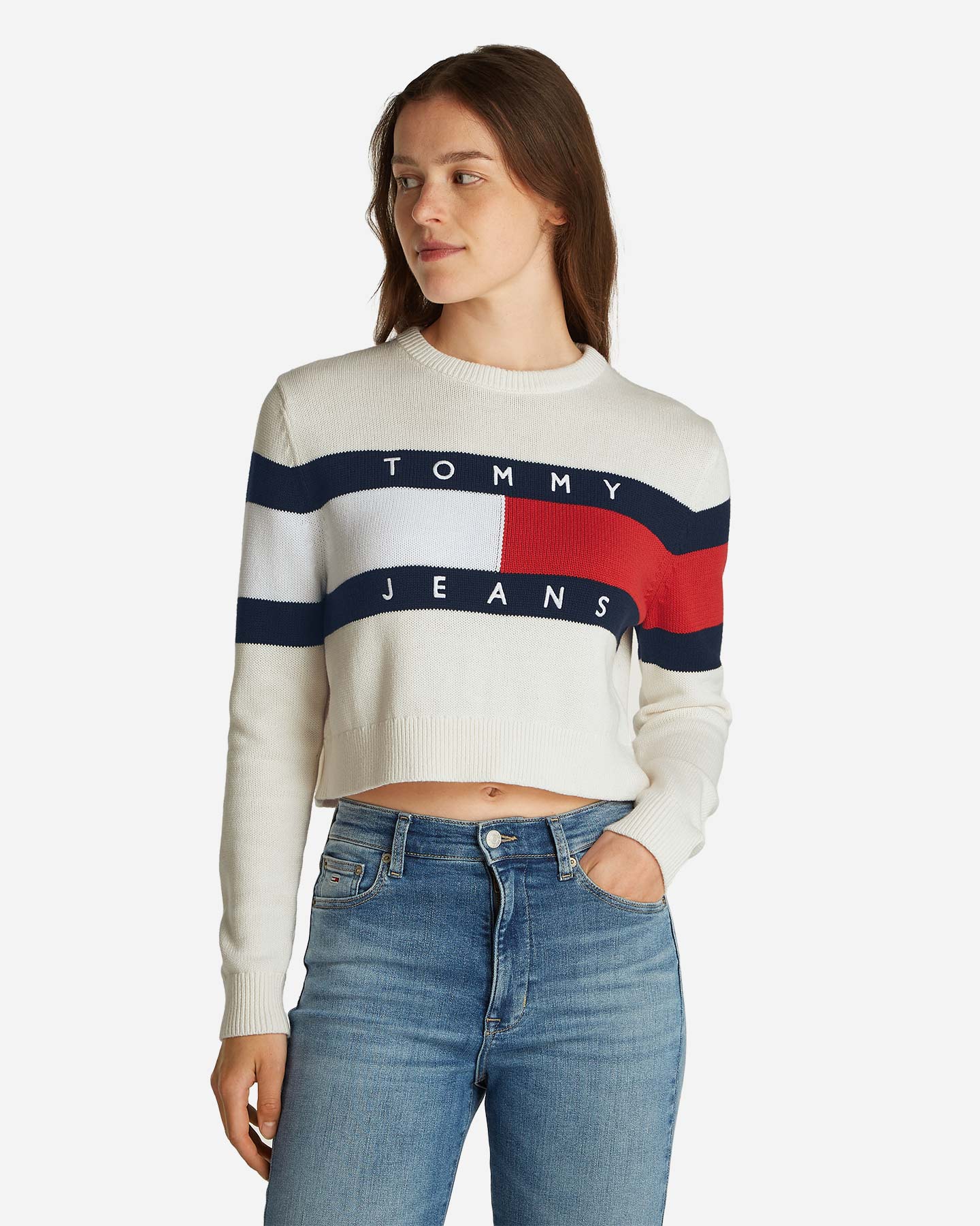 Maglione TOMMY HILFIGER CENTER FLAG W - Beige - 2 | Cisalfa Sport