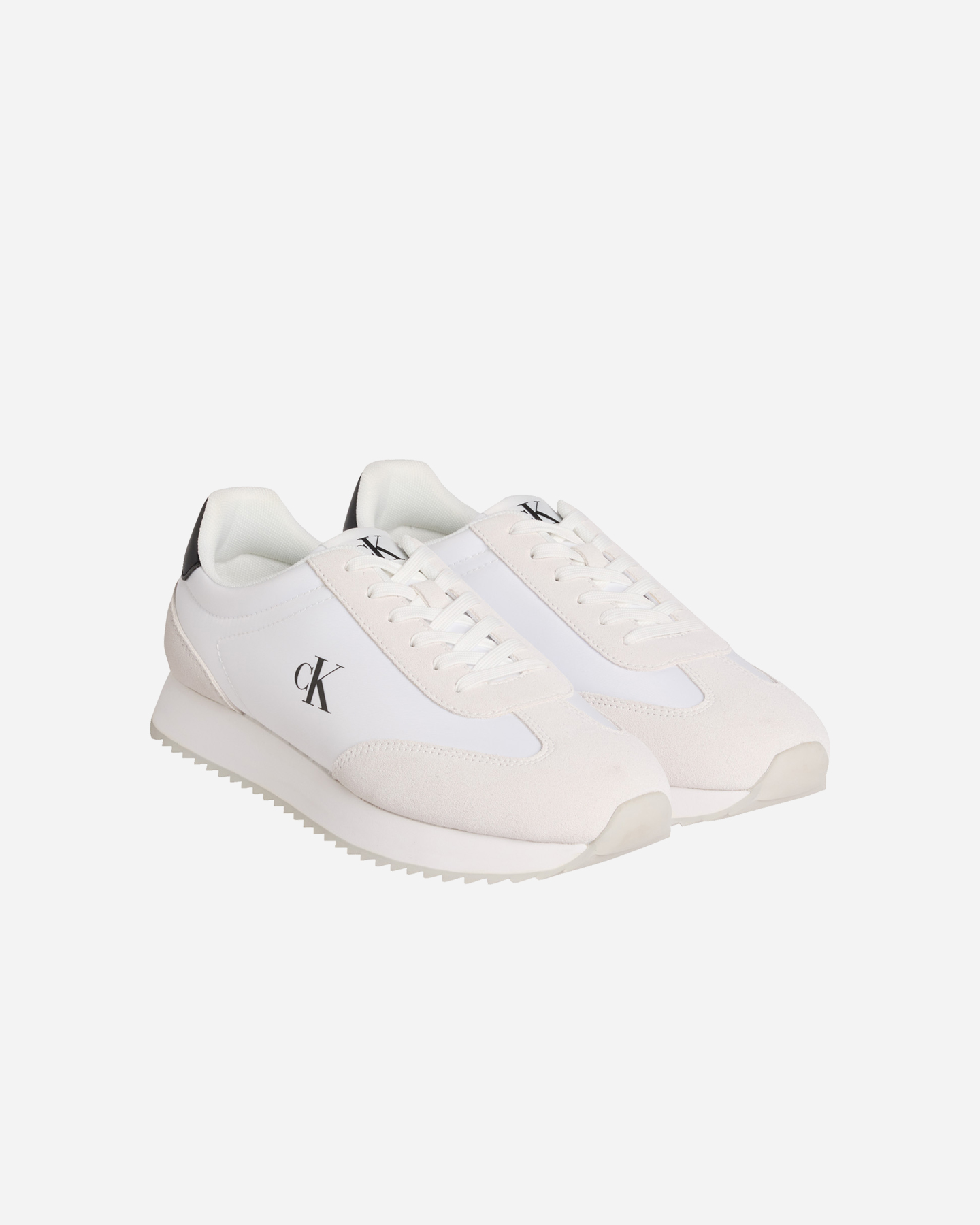 Scarpe sneakers CALVIN KLEIN JEANS RETRO RUNNER LACE UP M - Bianco - 1 | Cisalfa Sport
