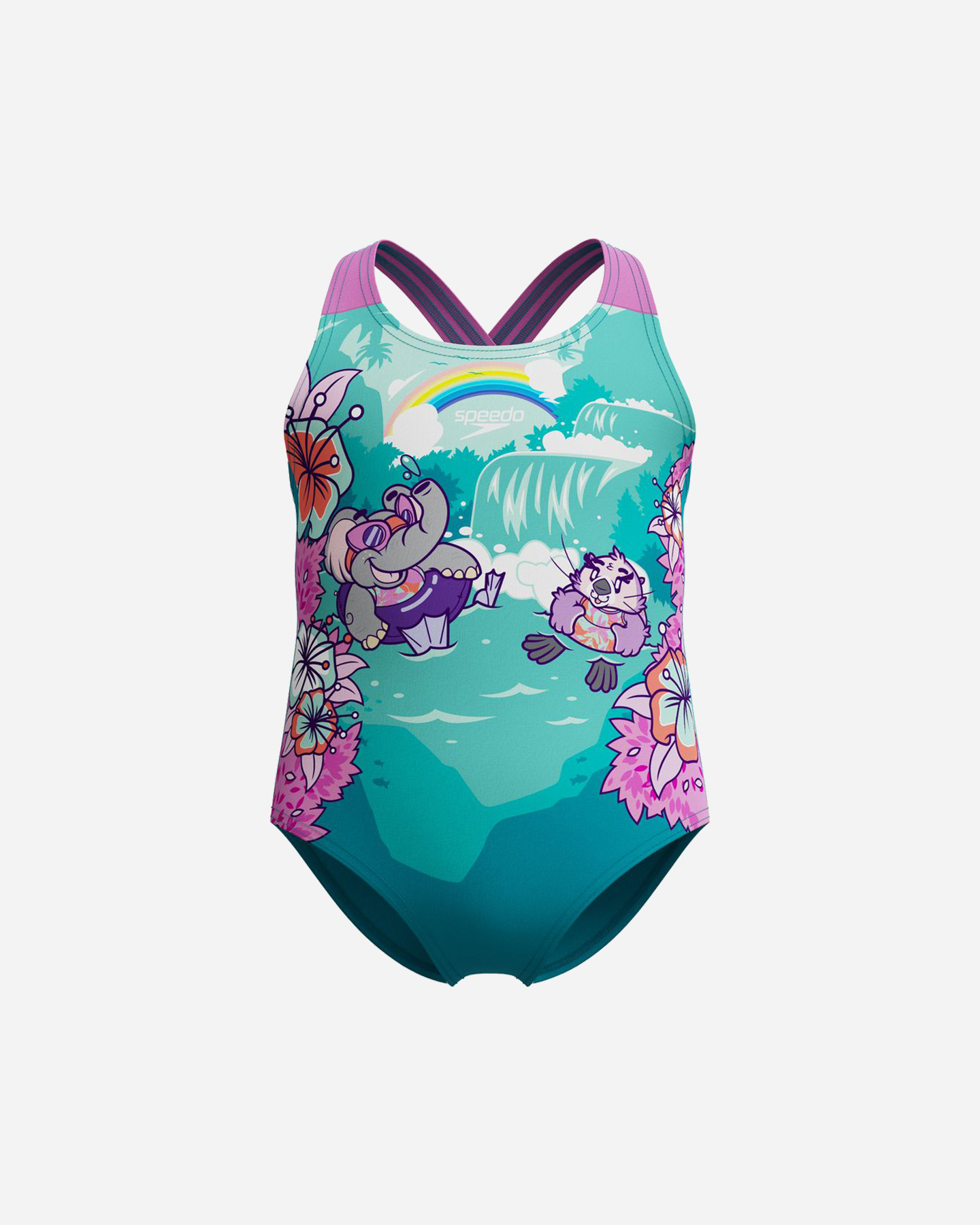 Costume piscina SPEEDO PRINTED CROSSBACK JR - Verde - 0 | Cisalfa Sport