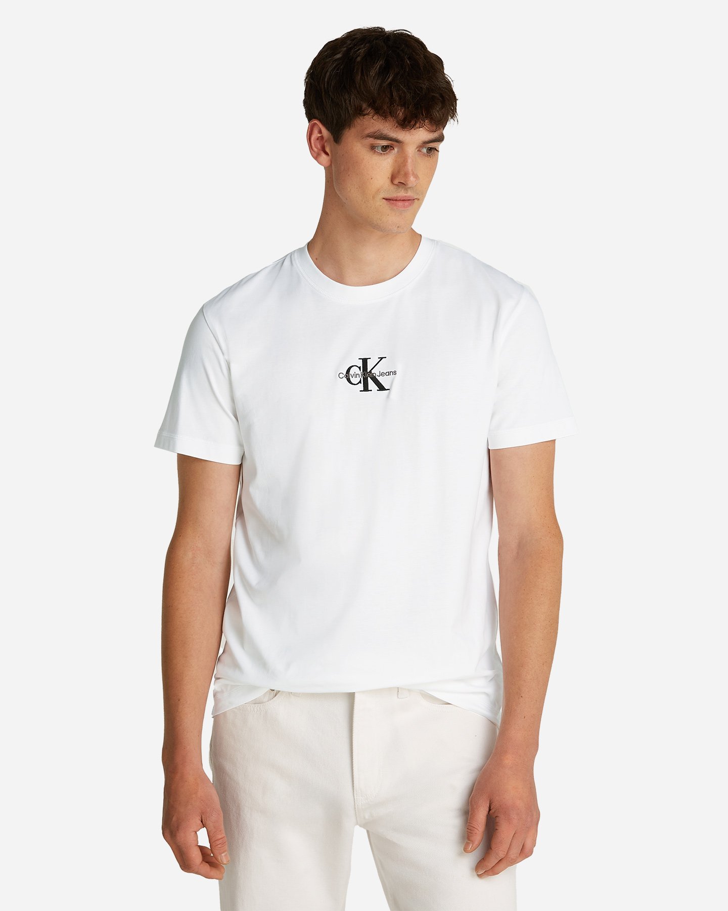 T-shirt CALVIN KLEIN JEANS MONOLOGO M - Bianco - 2 | Cisalfa Sport