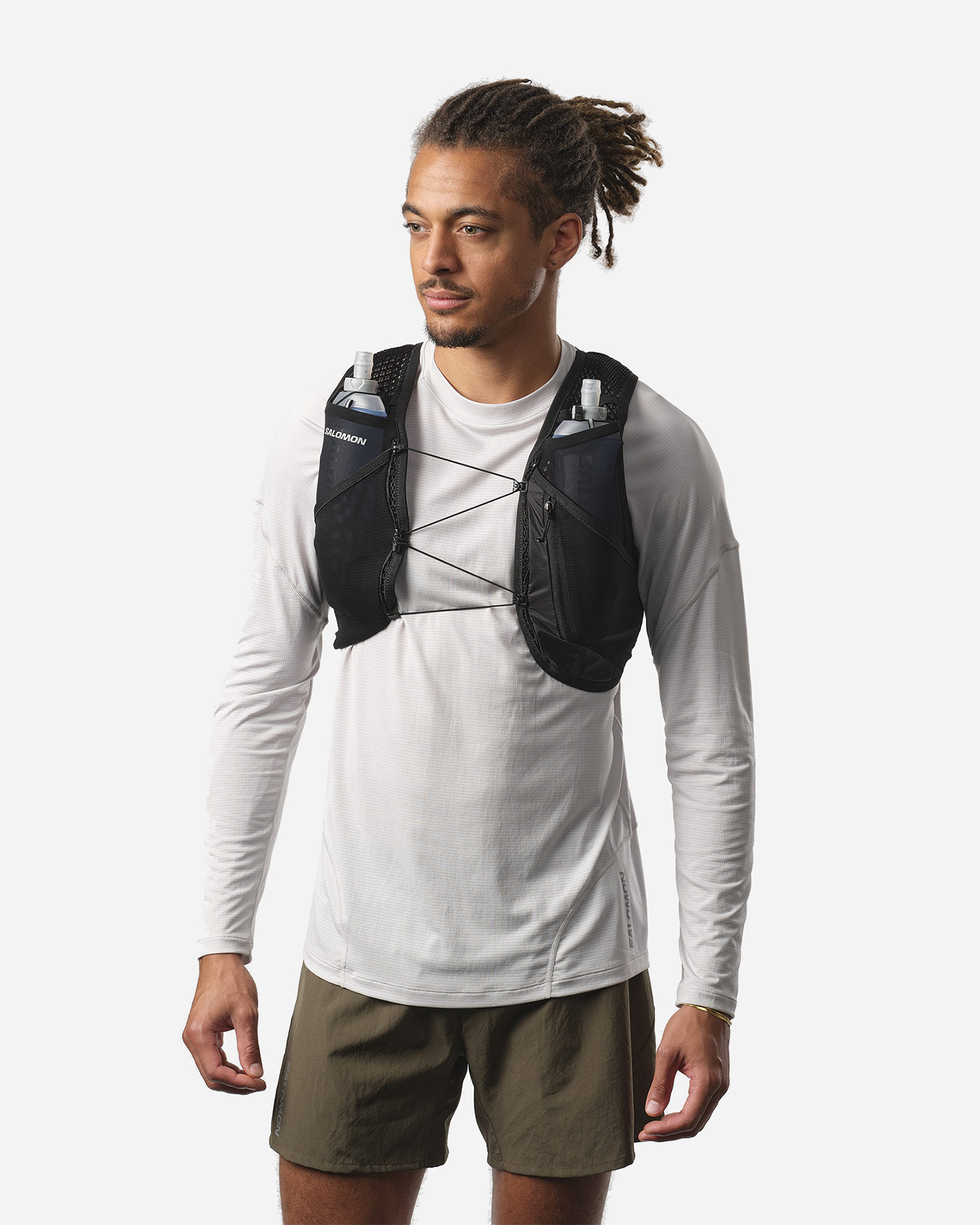 Zaino trail running SALOMON ACTIVE SKIN 4 SET +2 FLASK 50  - Nero - 3 | Cisalfa Sport