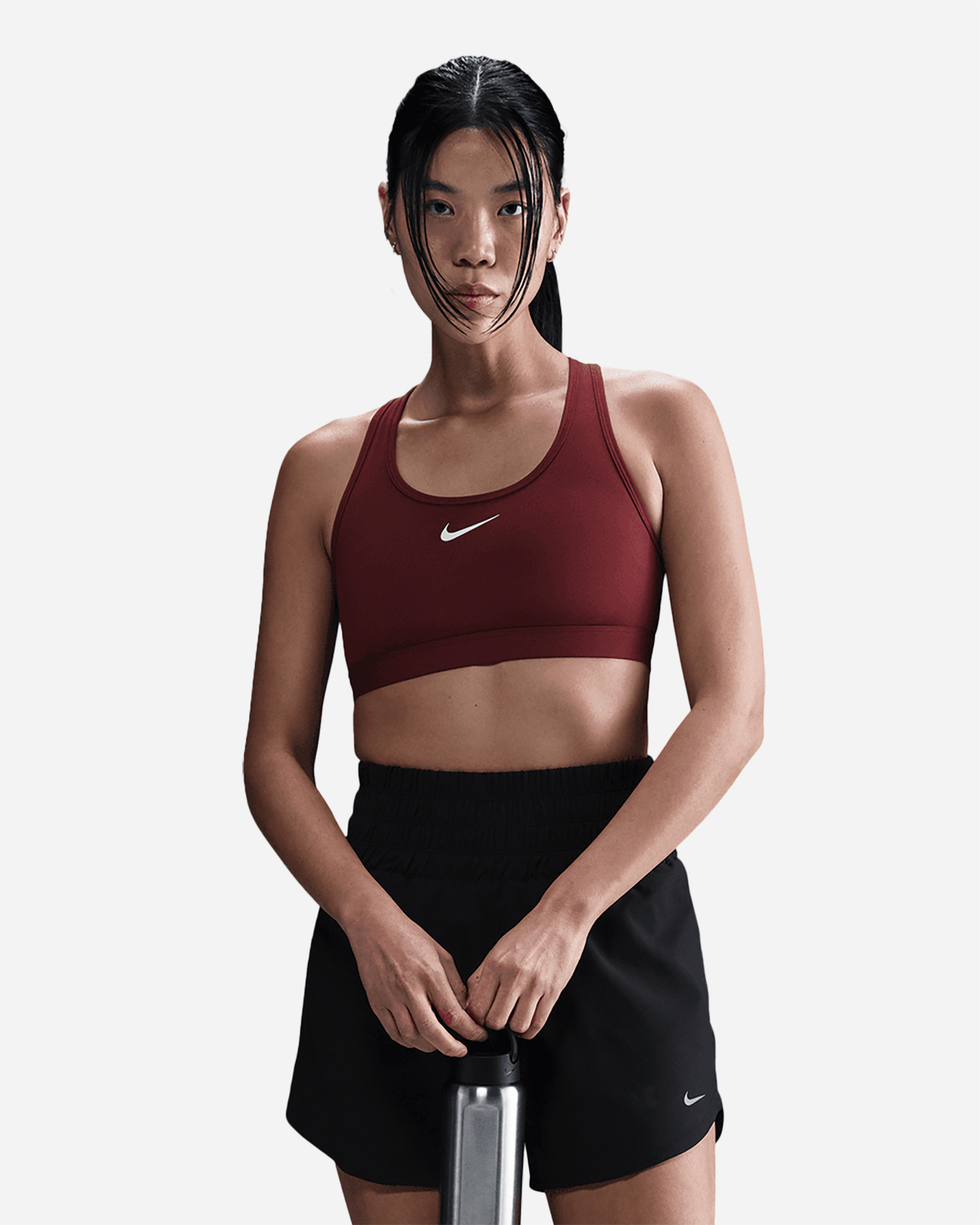 Bra training NIKE SMALL LOGO SWOOSH W - Rosso - 0 | Cisalfa Sport
