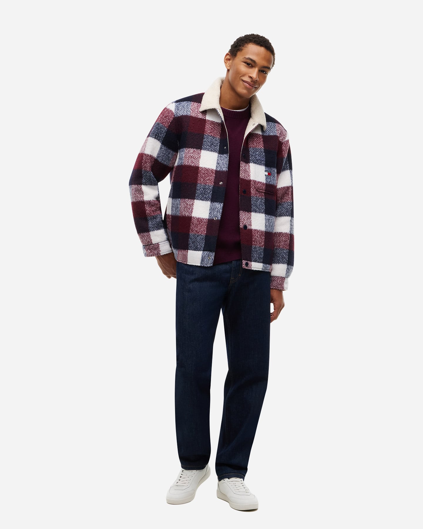 Giubbotto TOMMY HILFIGER TRUCKER SHERPA CHECK M - Blu - 3 | Cisalfa Sport