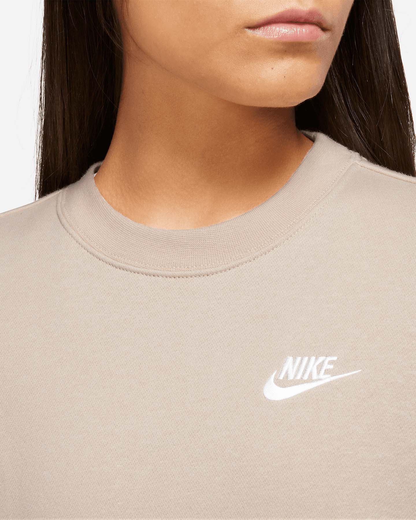 Felpa NIKE CLUB SMALL LOGO W - Beige - 2 | Cisalfa Sport